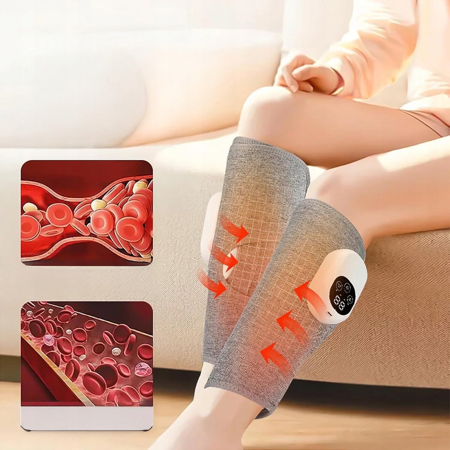 LEG MASSAGER WITH HEATING 4 MASSAGE FORCES RELIEVES MUSCLE PAIN AND Brand no brand
