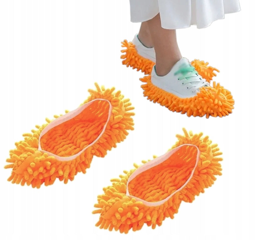 LEG MOP SHOES SLIPPERS MICROFIBER CLEANING PADS FLOOR CLOTH 2