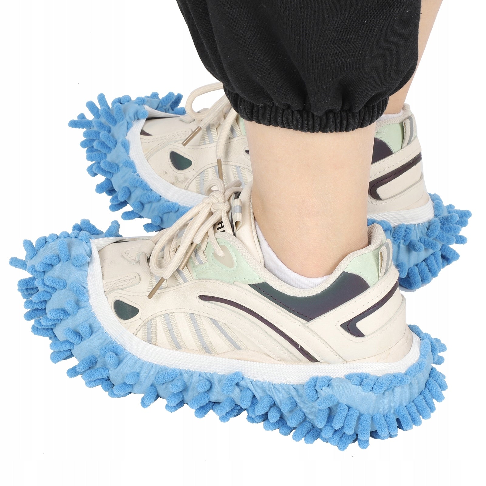 LEG MOP SHOES SLIPPERS MICROFIBER FLOOR CLOTH CLEANING PADS