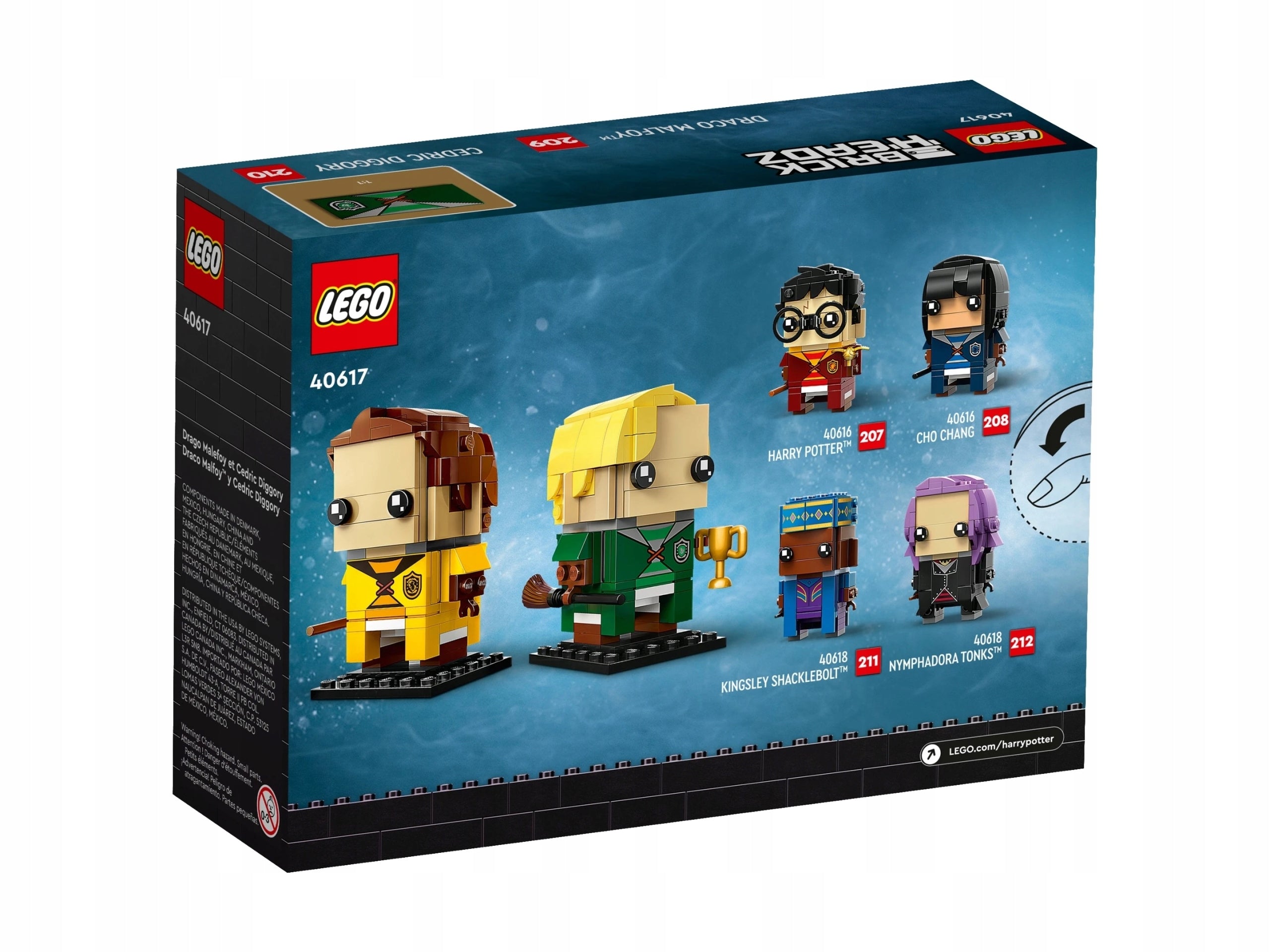 LEGO 40617 BrickHeadz Draco Malfoy and Cedric Diggory Packaging status original