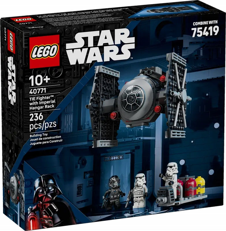 LEGO 40771 STAR WARS TIE FIGHTER WITH STAND IN IMPERIAL HANGAR