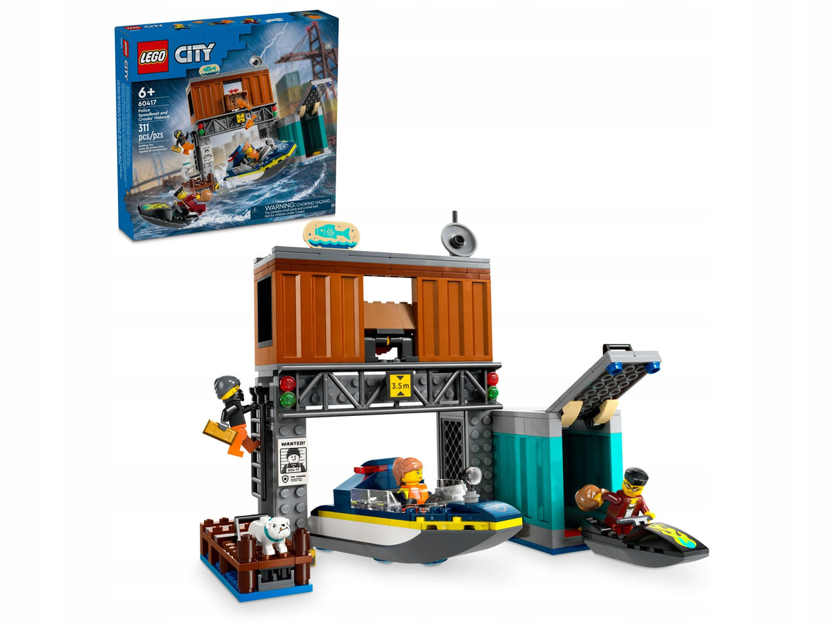 LEGO 60417 CITY - POLICE MOTORBOAT AND HIDEOUT OF THIEVES