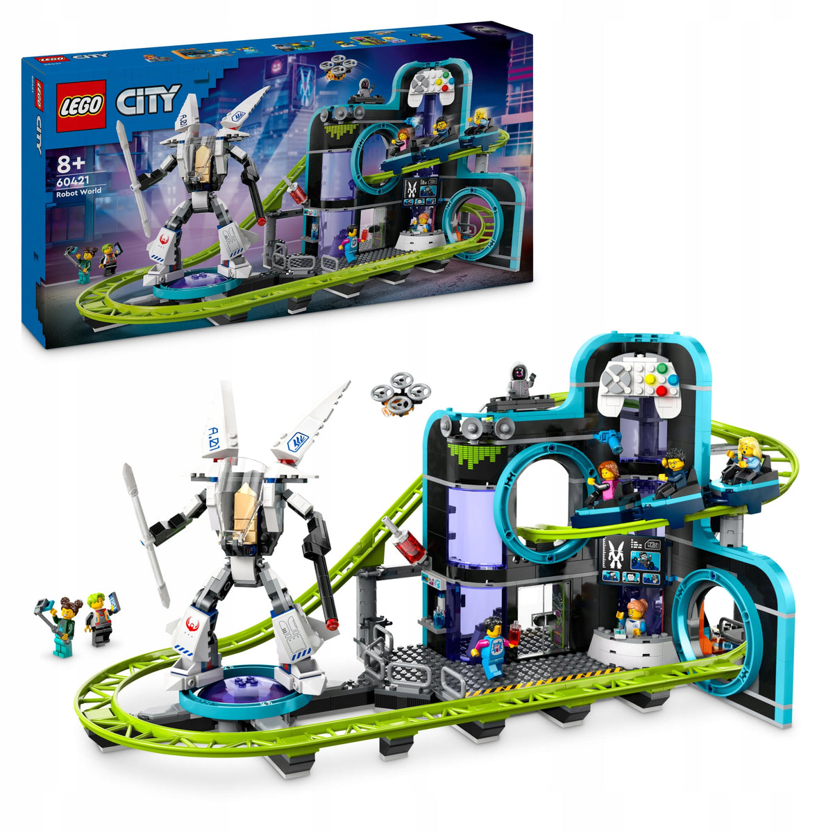 LEGO 60421 CITY - THE WORLD OF ROLLERCOASTER ROBOTS Packaging status original