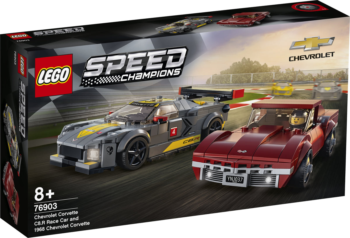 LEGO 76903 Speed Champions - Chevrolet Corvette C8.R and 1968 Corvette