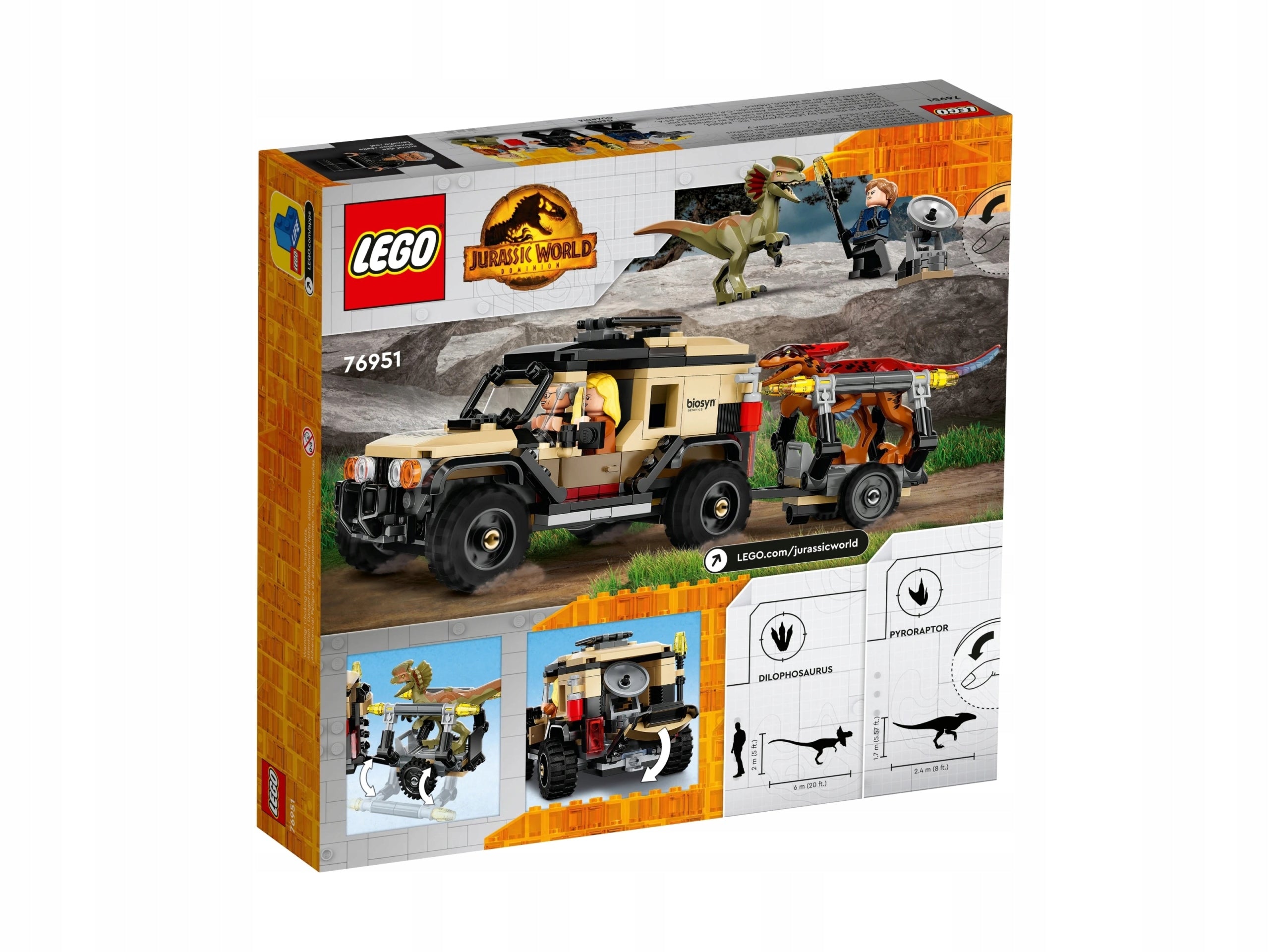 LEGO 76951 Jurassic World Transportation of Pyroraptor and Dilophosaurus Packaging status original