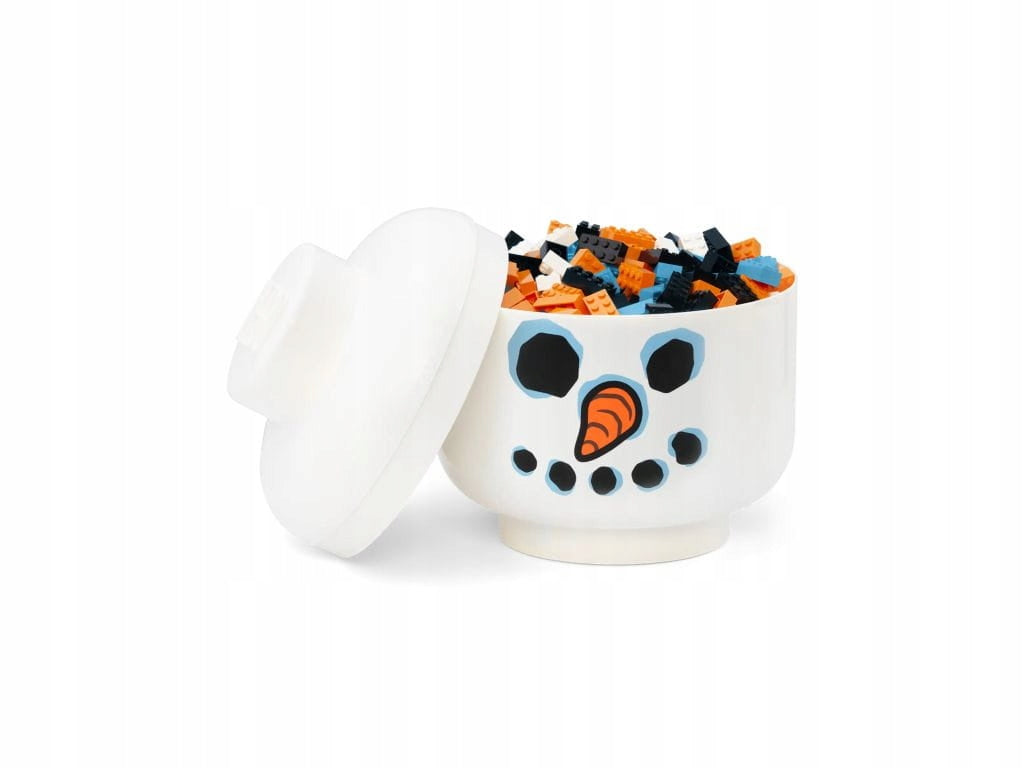 LEGO Box 40320823 Container head large Snowman Color white