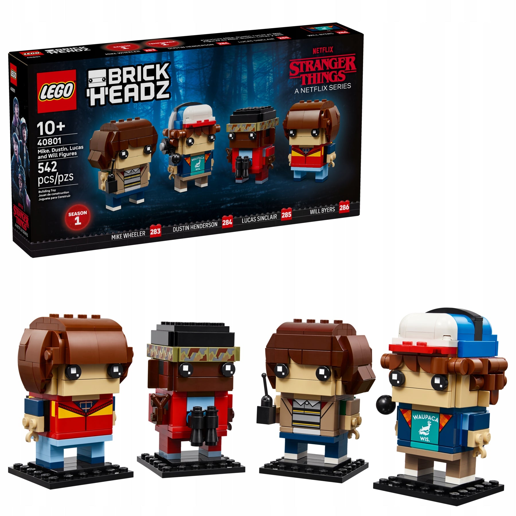LEGO BrickHeadz STRANGER THINGS 40801 Dustin Mike Will and Lucas Figures