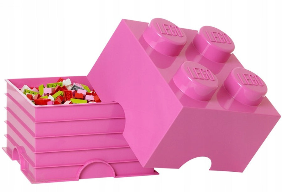 LEGO CONTAINER BLOCK 4 CONTAINER 2x2 BRICK 25 CM BOX SORTER PINK Product number 40031739