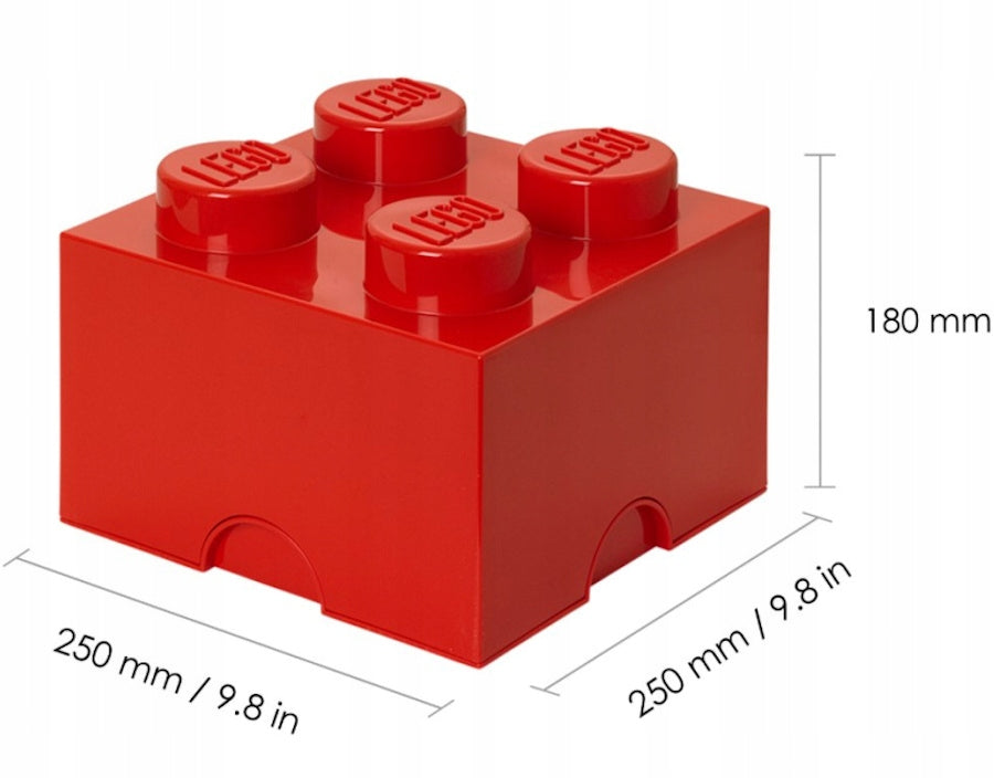 LEGO CONTAINER BLOCK 4 CONTAINER 2x2 BRICK 25 CM BOX SORTER RED Product number 4003