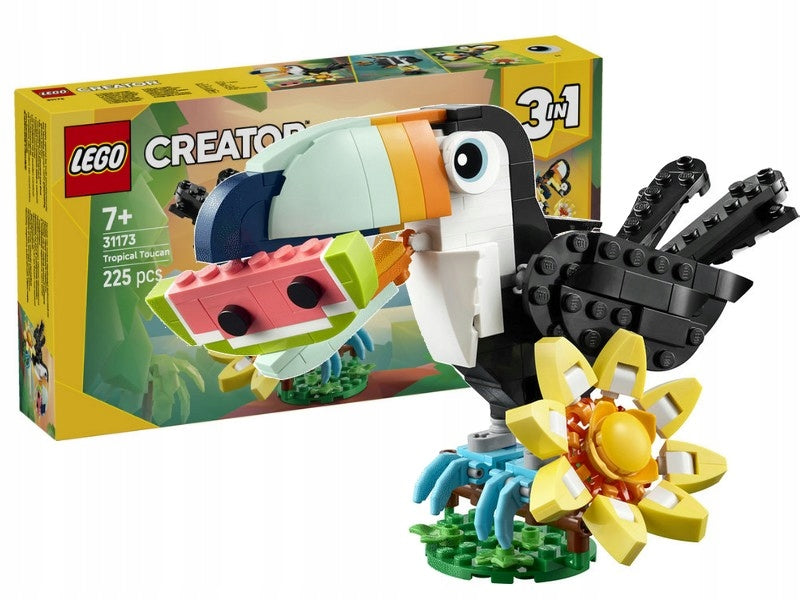 LEGO CREATOR 3in1 31173 WILD ANIMALS Tropical toucan, set of blocks +7