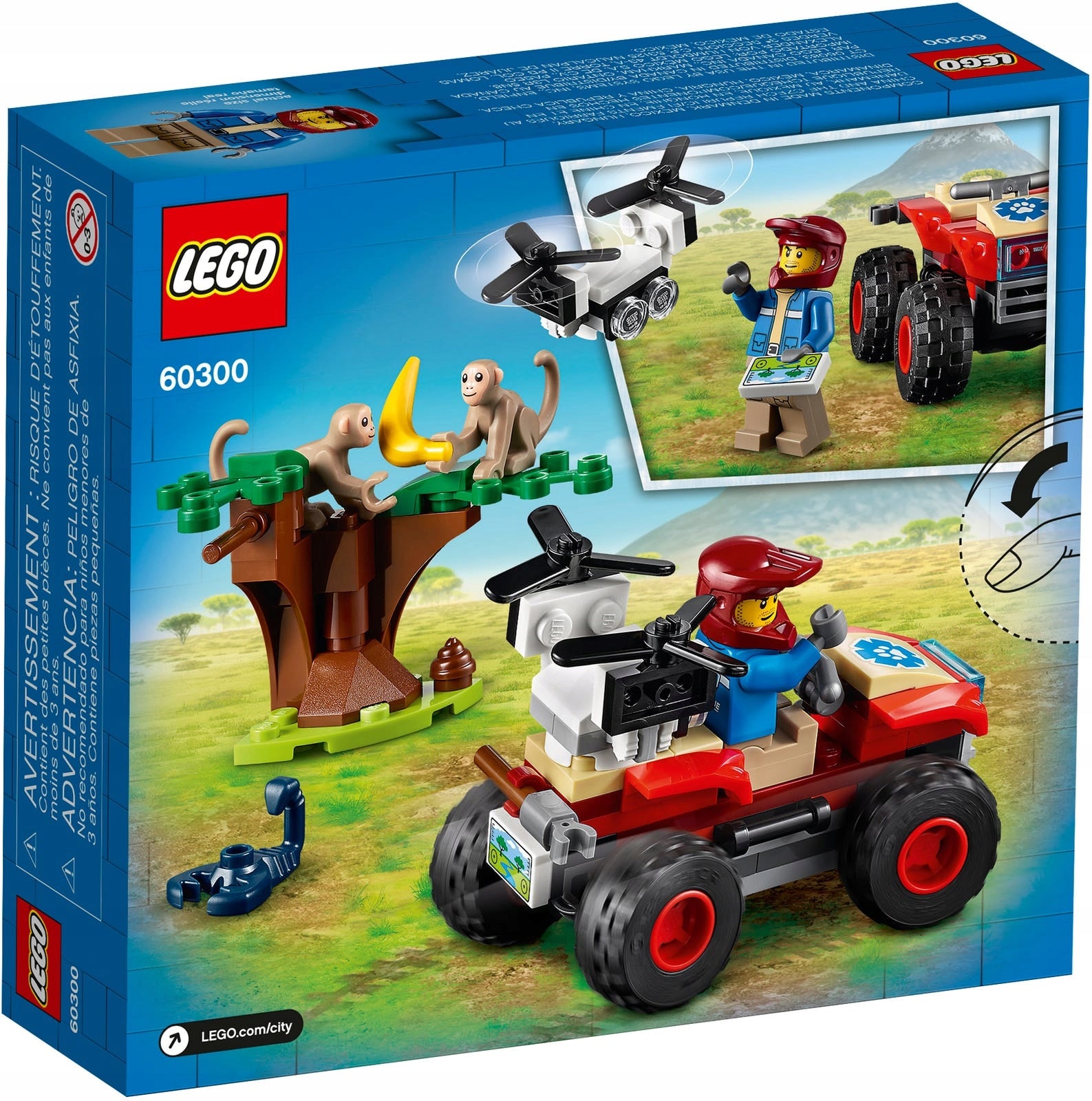 60300 LEGO® City Laukinės gamtos gelbėtojų keturratis