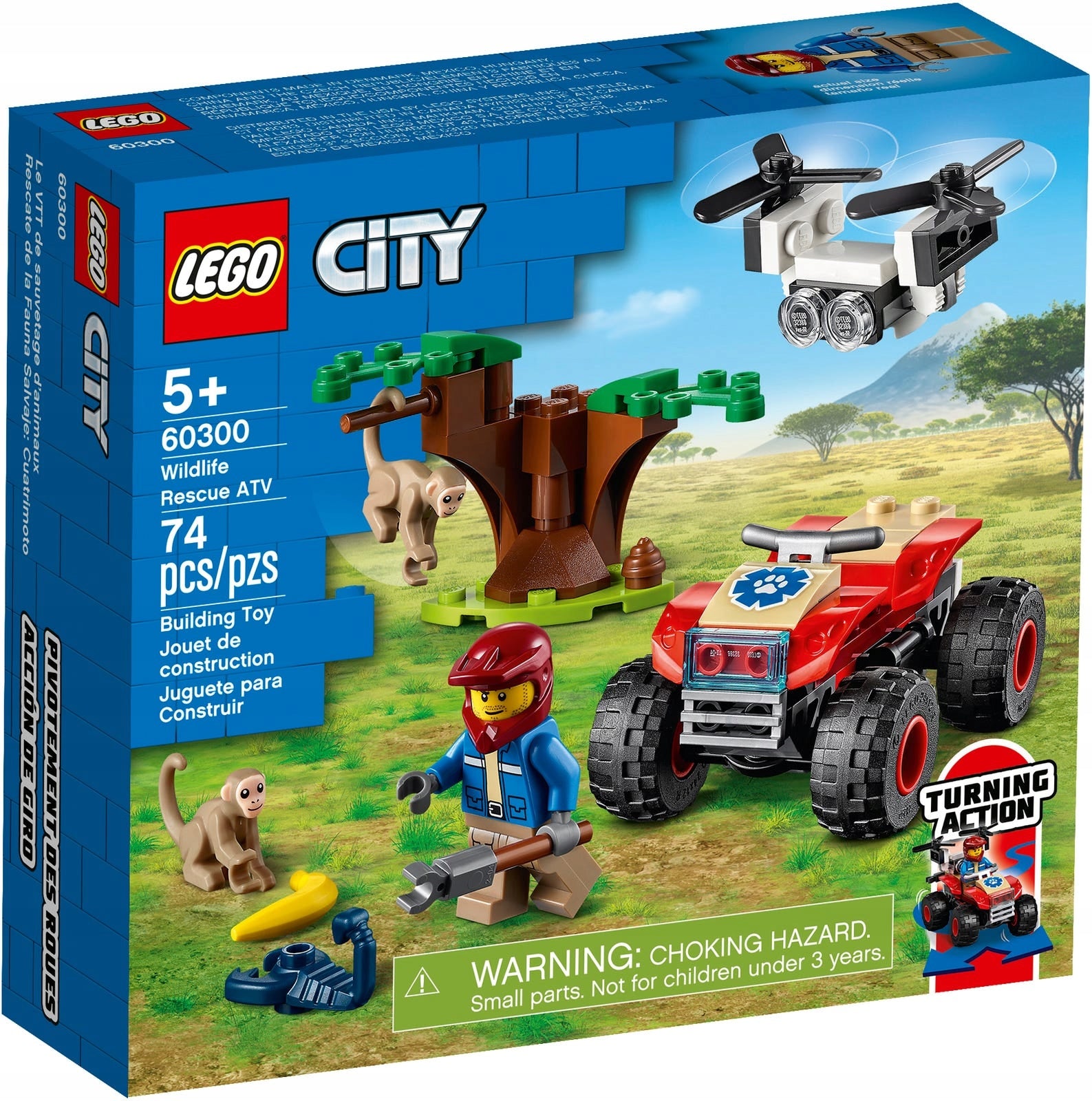 60300 LEGO® City Laukinės gamtos gelbėtojų keturratis