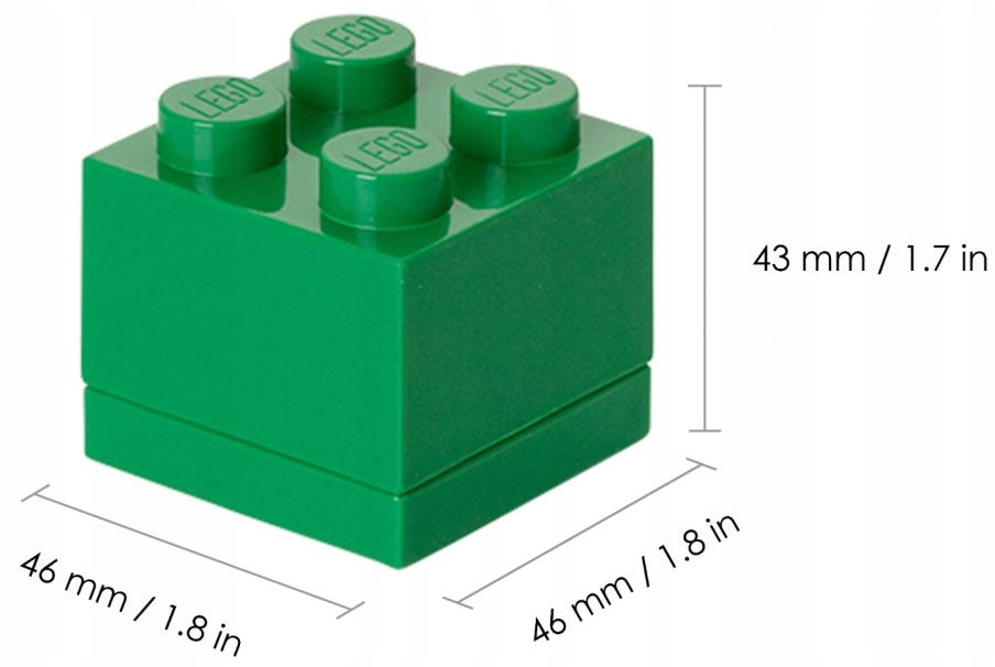 LEGO Container 4 MINI Block Box GREEN Brand LEGO