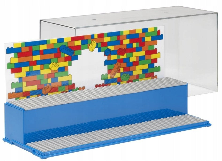 LEGO DISPLAY CASE CONTAINER FOR MINIFIGURES BLUE Brand LEGO