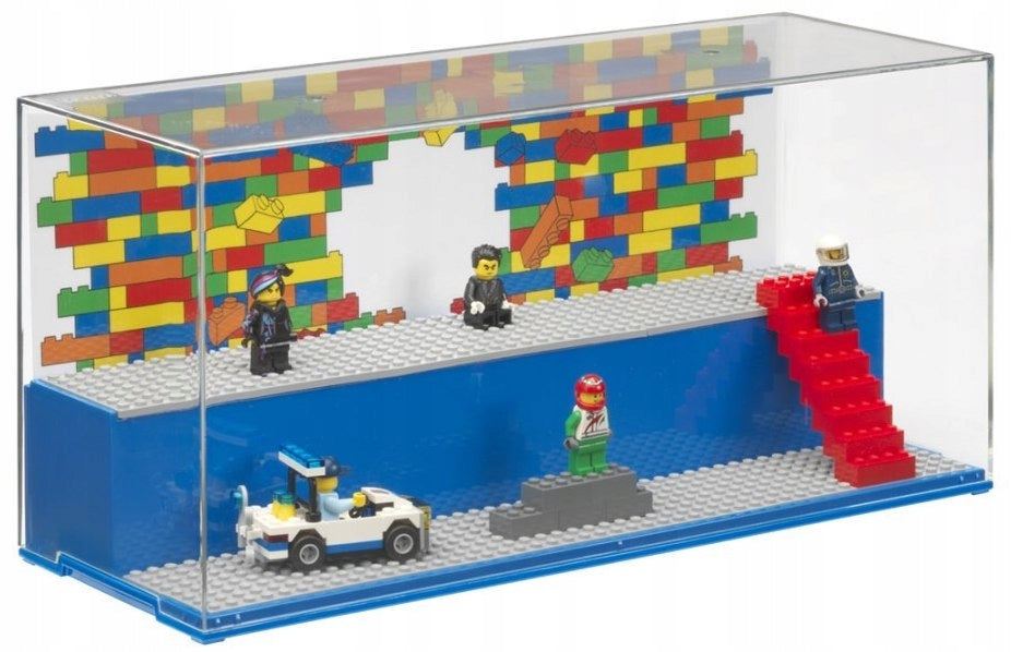 LEGO DISPLAY CASE CONTAINER FOR MINIFIGURES BLUE Color blue