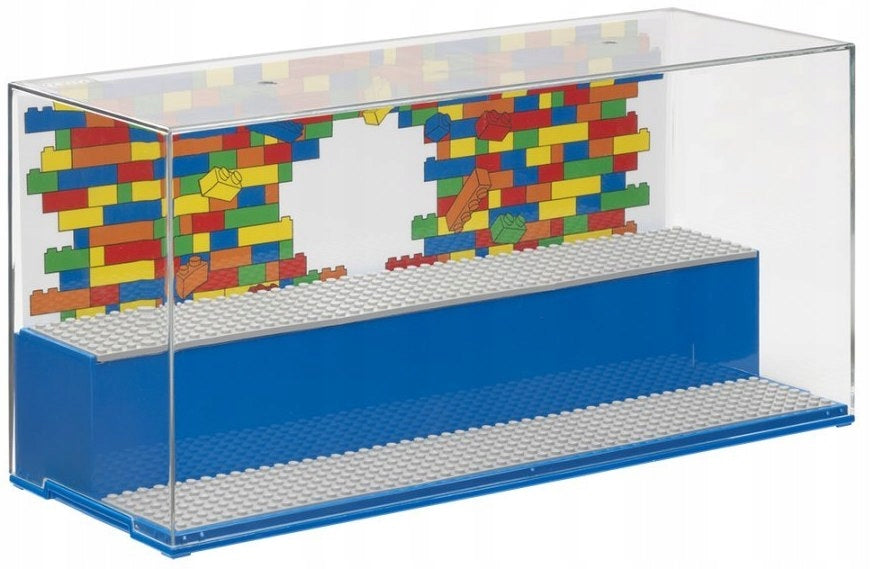 LEGO DISPLAY CASE CONTAINER FOR MINIFIGURES BLUE