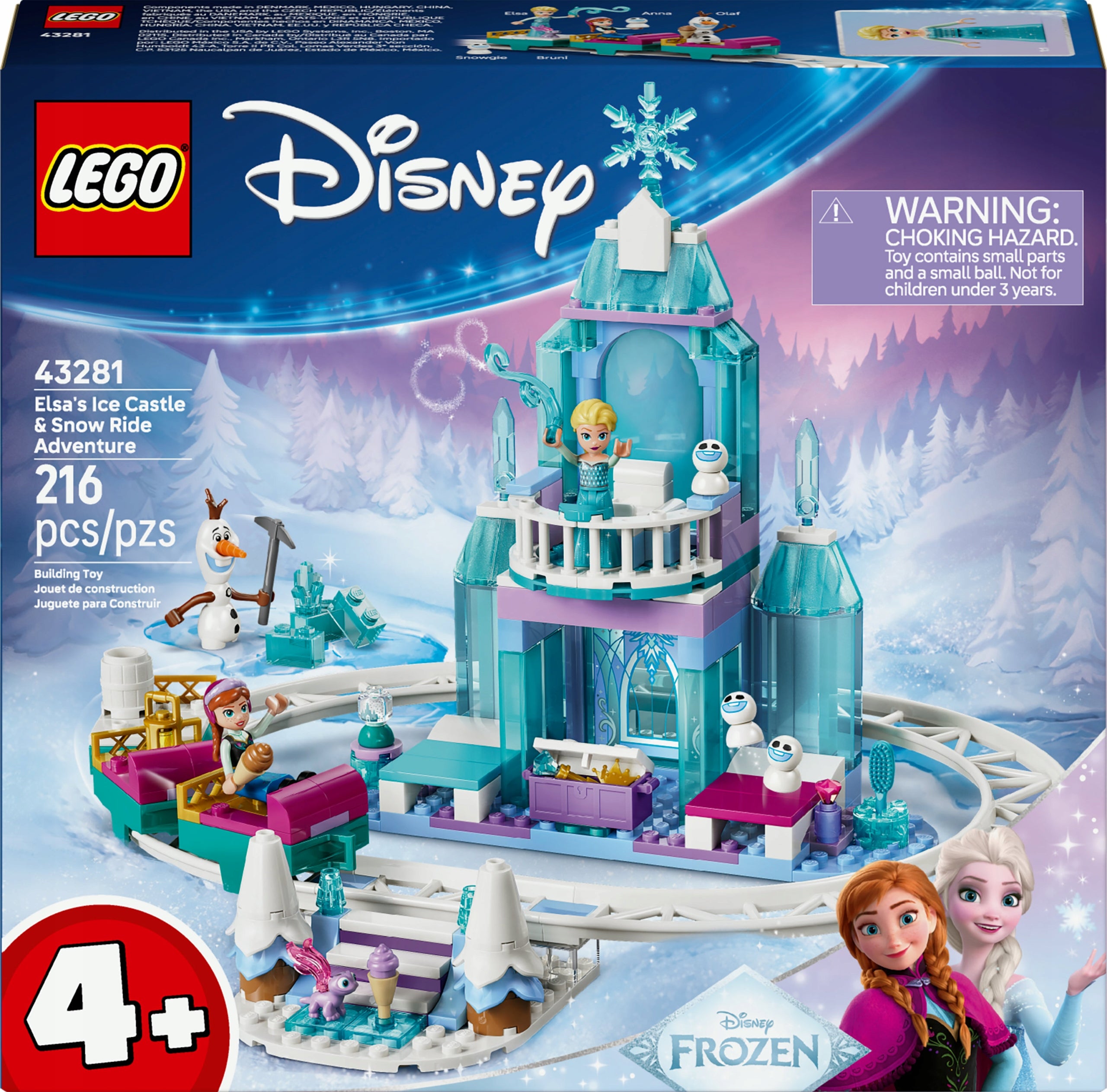 LEGO Disney Land of Ice Elsa's Ice Castle and Snow Ride 43281