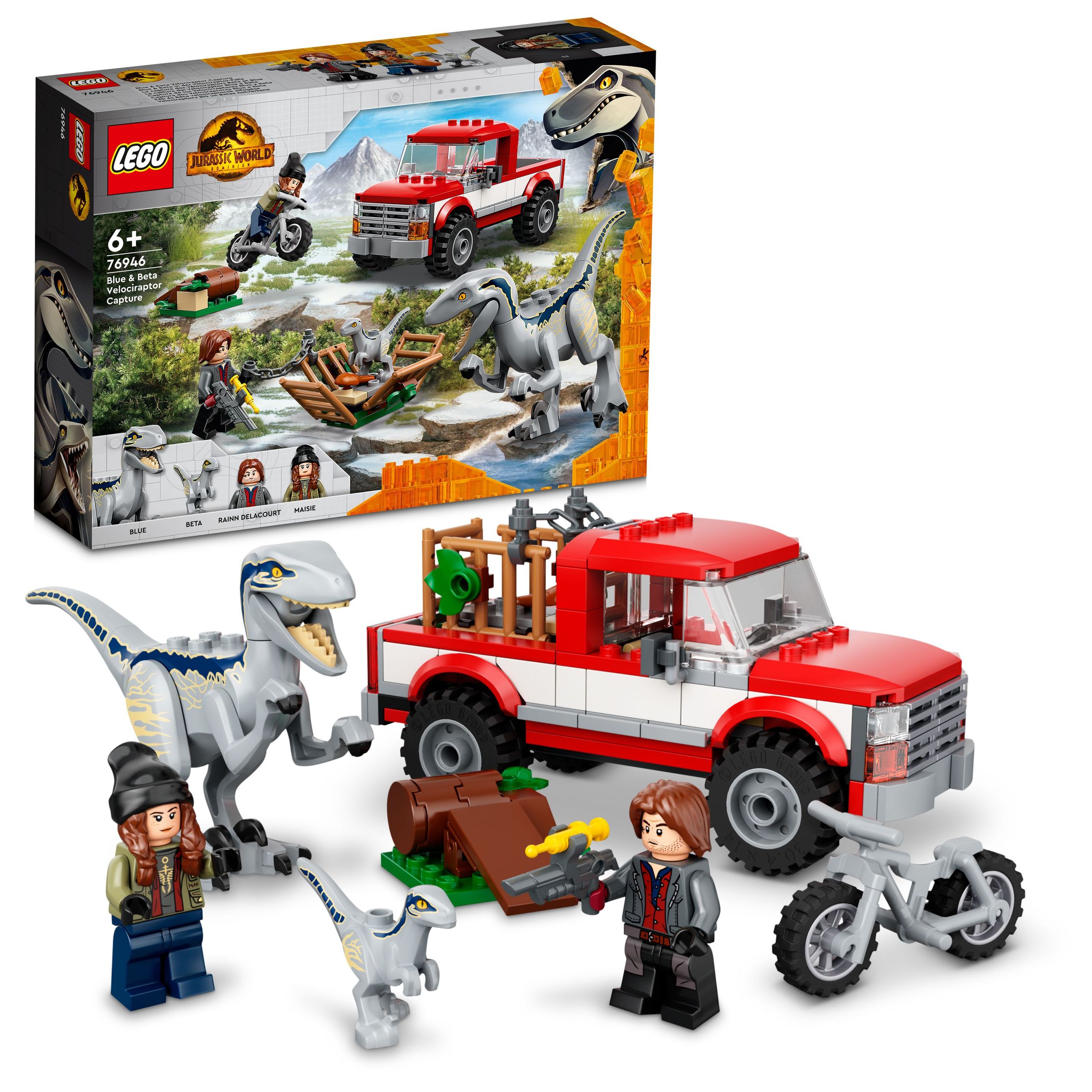 LEGO Jurassic World 76946 Capture Blue and Beta velociraptors Product number 76946
