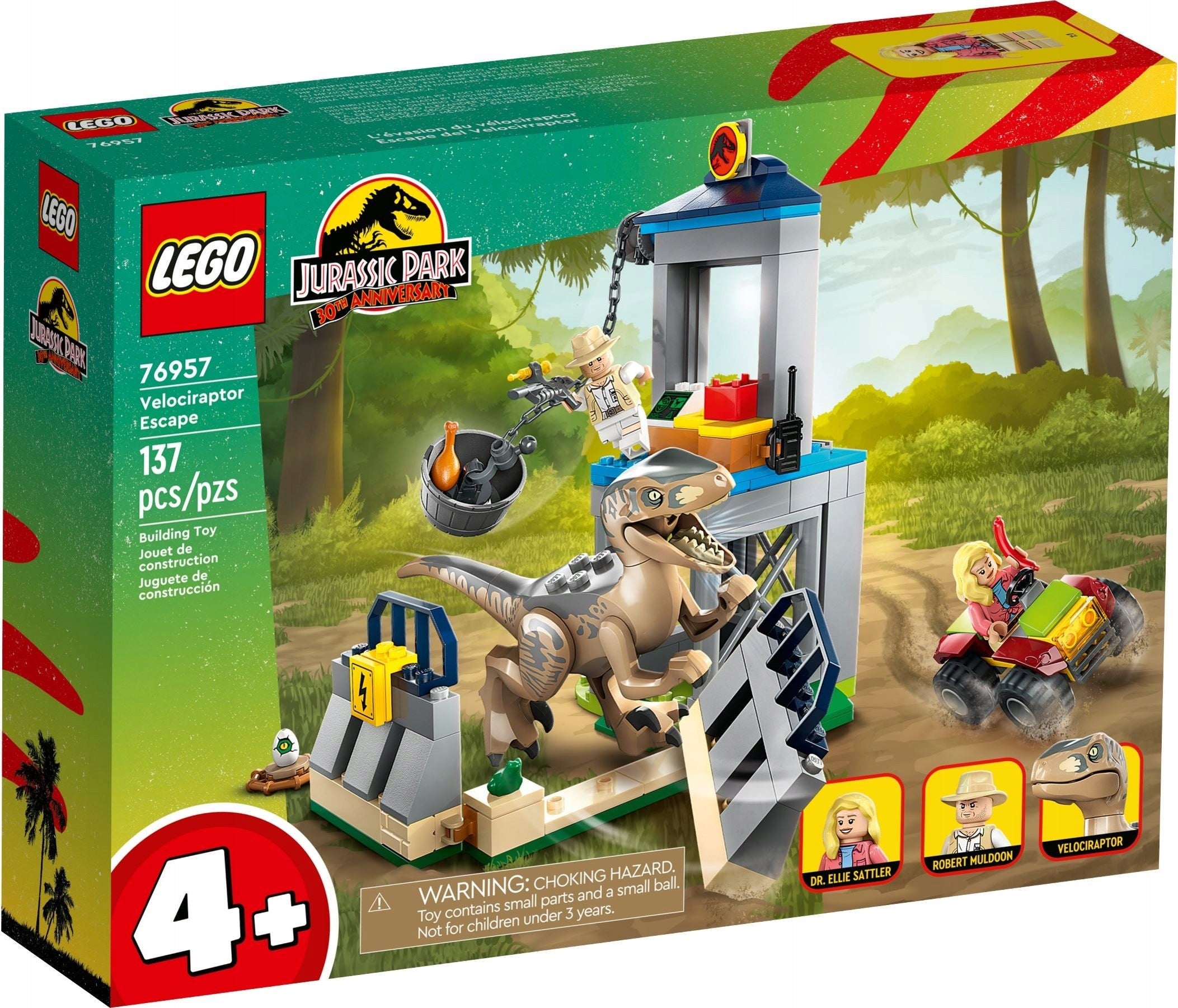 LEGO Jurassic World 76957 Escape Velociraptoran Jurassic Park