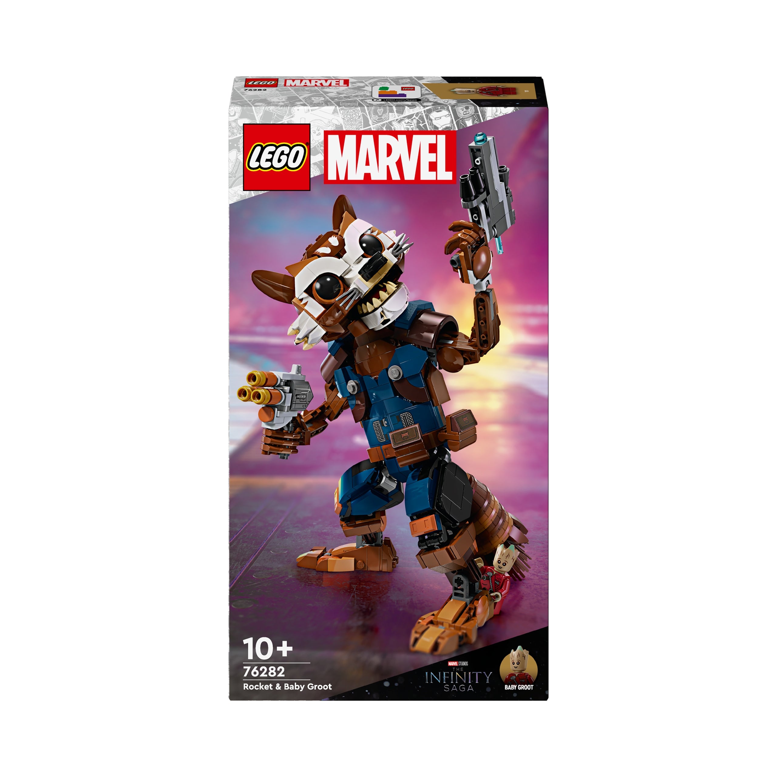 LEGO MARVEL 76282 Rocket and Little Groot Guardians of the Galaxy 566 el. Product number 76282