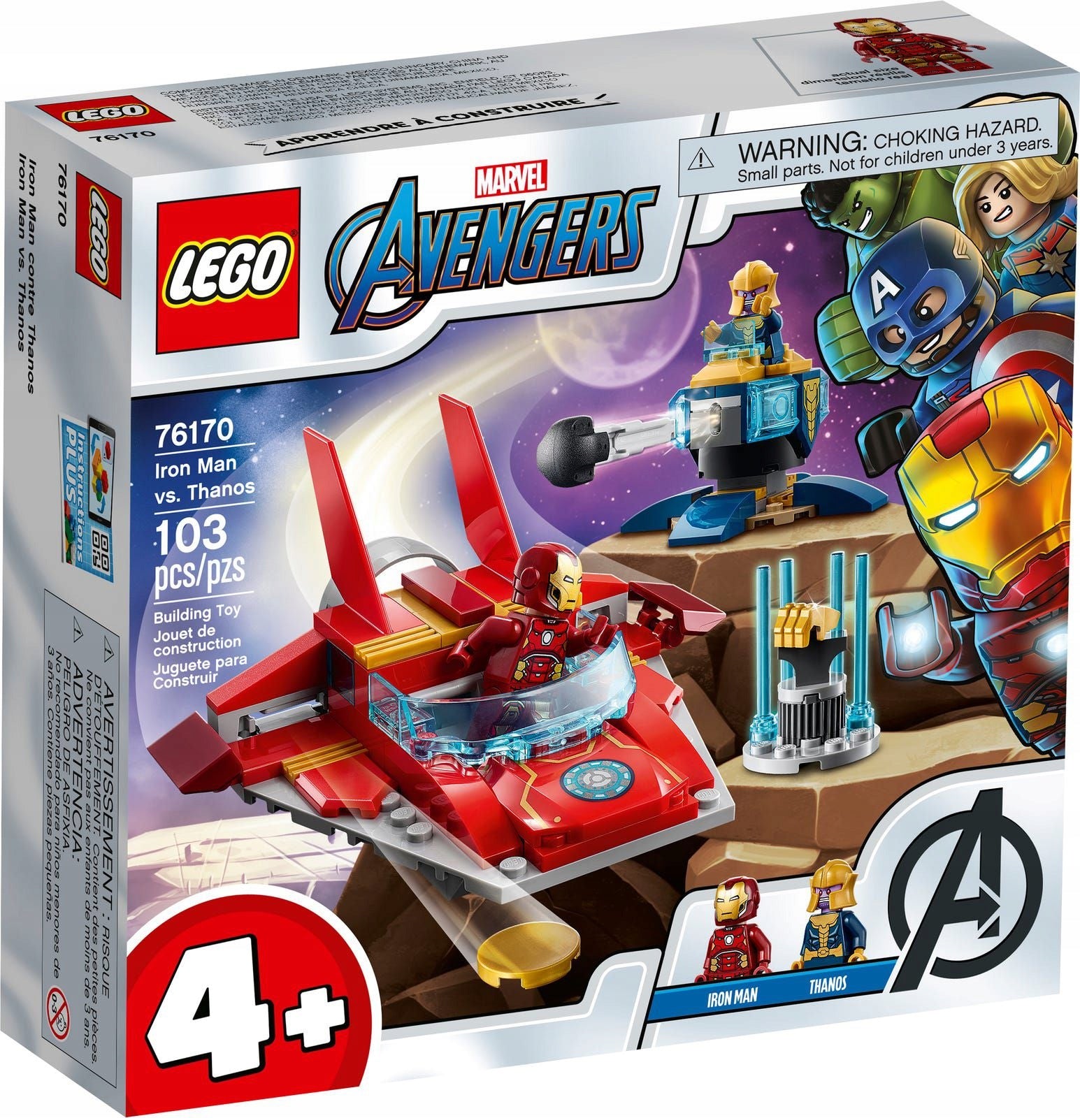 76170 LEGO® Super Heroes Geležinis Žmogus prieš Thanos