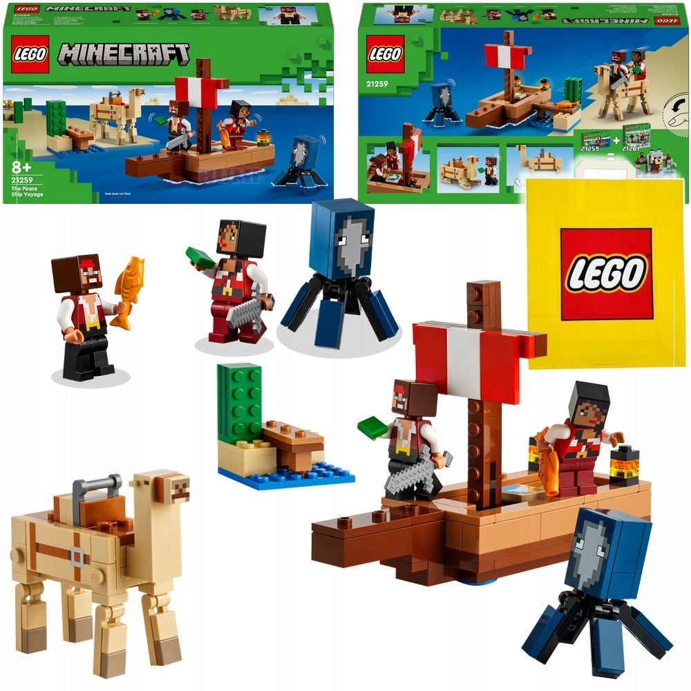 LEGO MINECRAFT 21259 Pirate Ship Figurines Camel Set Building Blocks + Bag