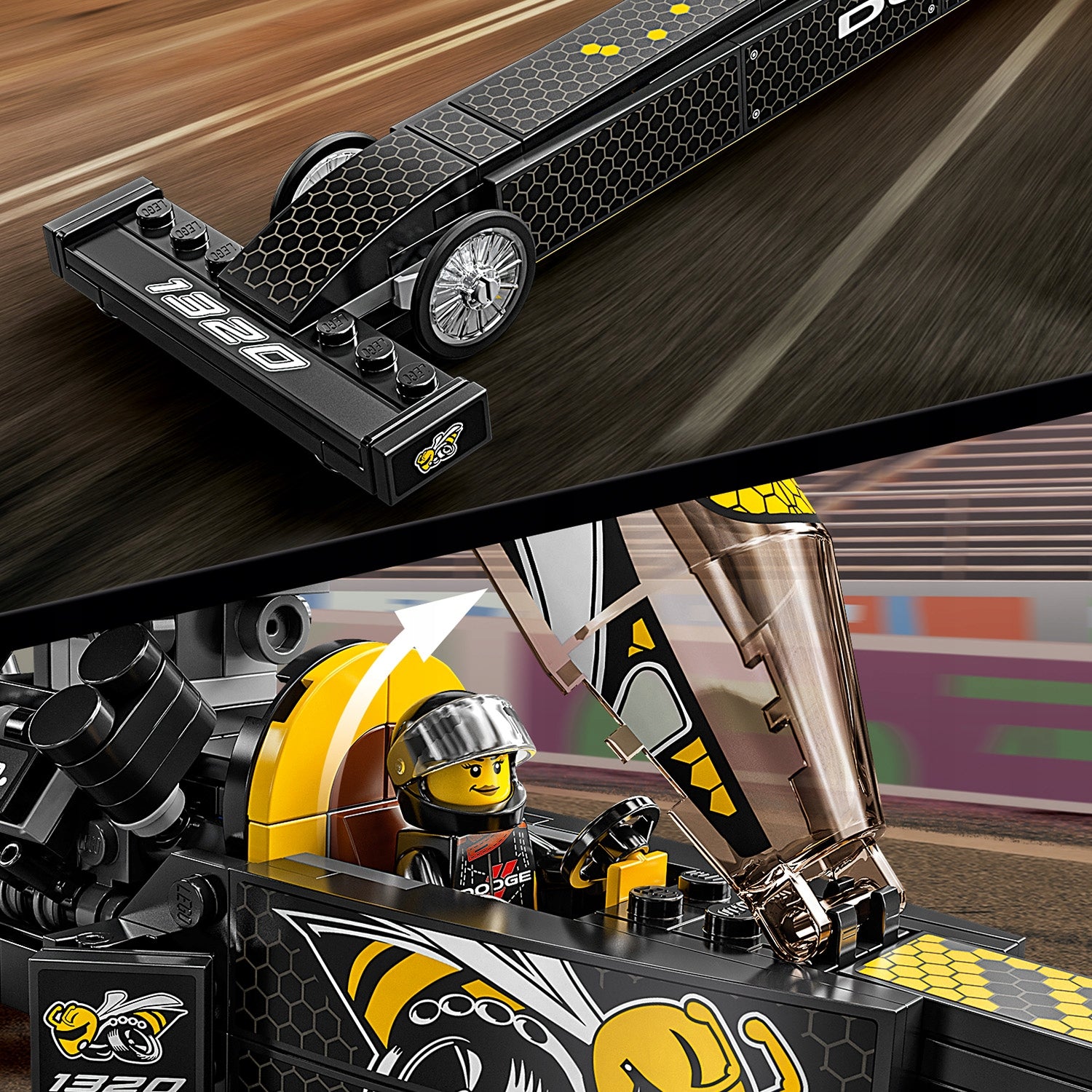 LEGO Speed Champions 76904 Mopar Dodge Dragster and 1970 Dodge Challenger T/A Product number 76904