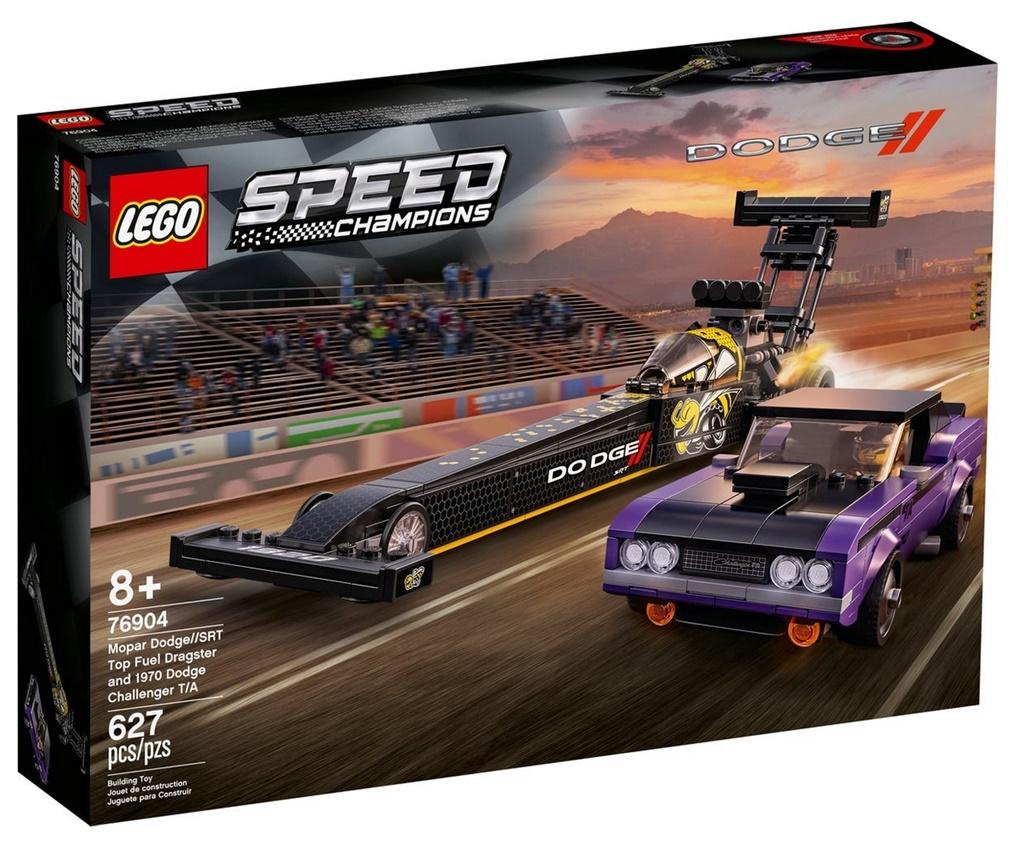 LEGO Speed Champions 76904 Mopar Dodge Dragster and 1970 Dodge Challenger T/A