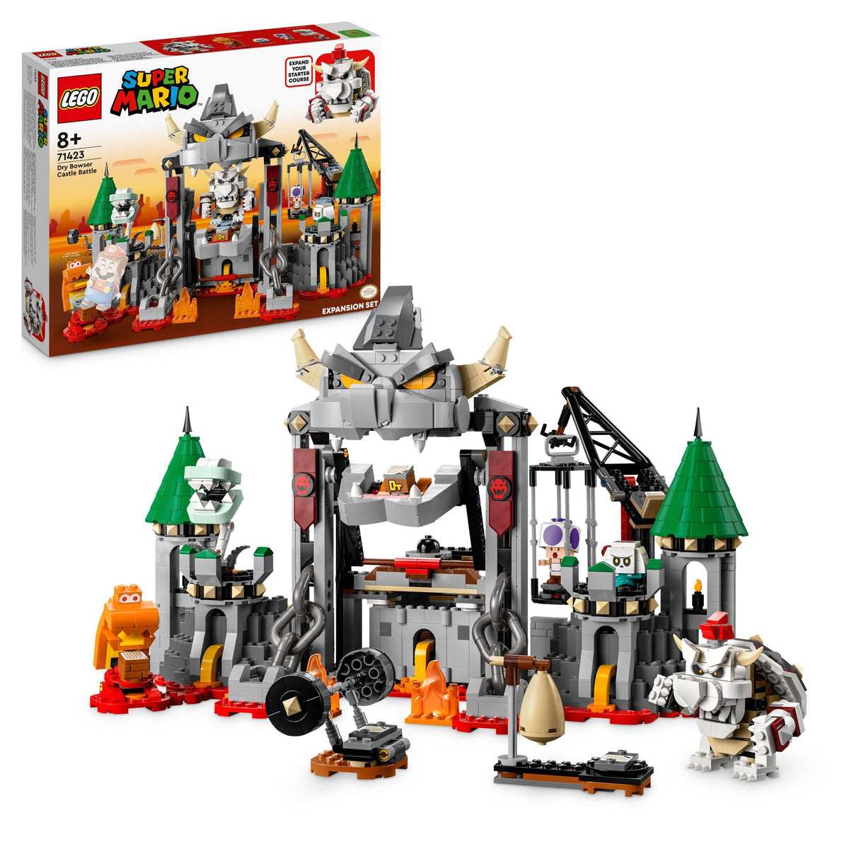 LEGO Super Mario Fighting in Dry Bowser Castle 71423