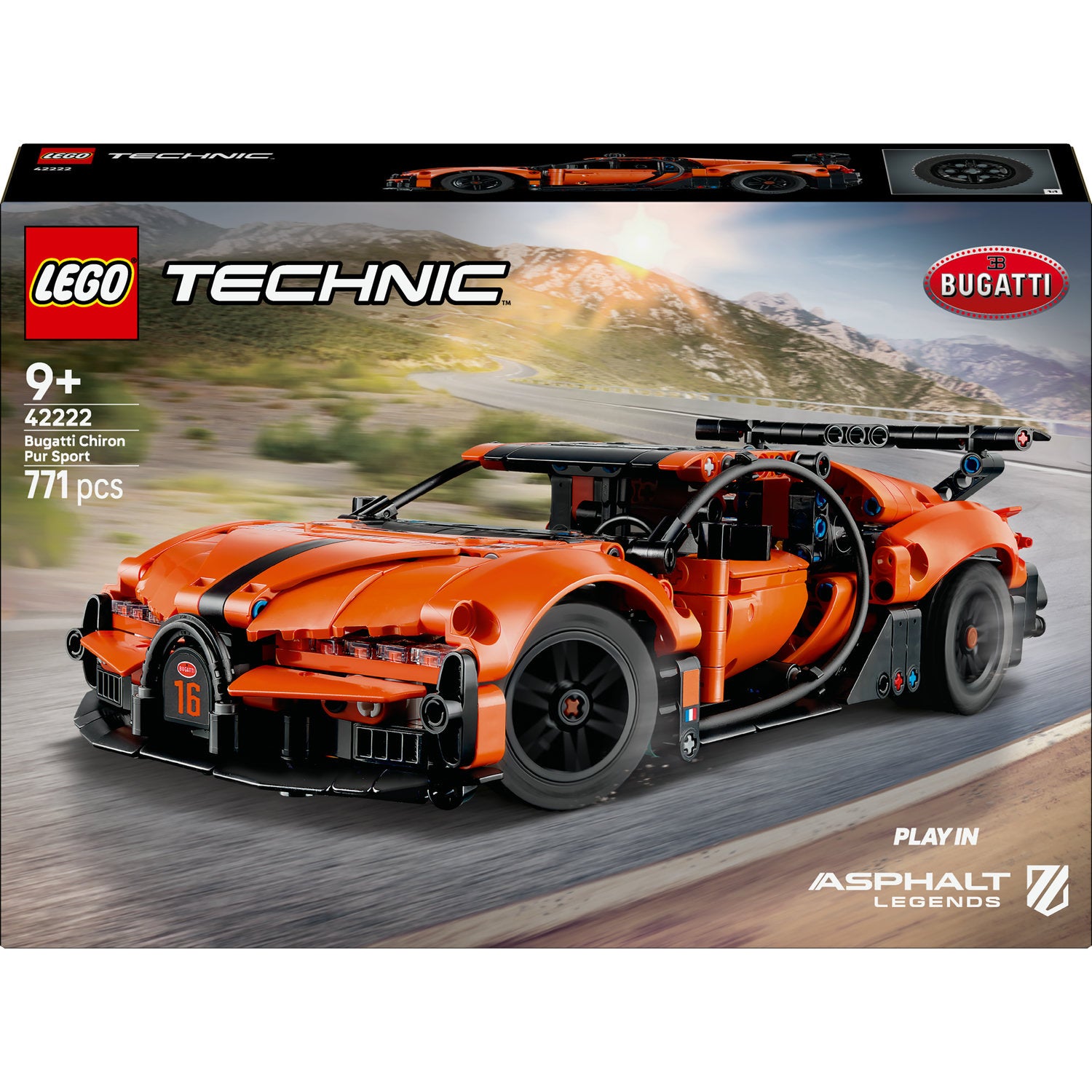 LEGO Technic 42222 Hypercar Bugatti Chiron Pur Sport, Children's Day