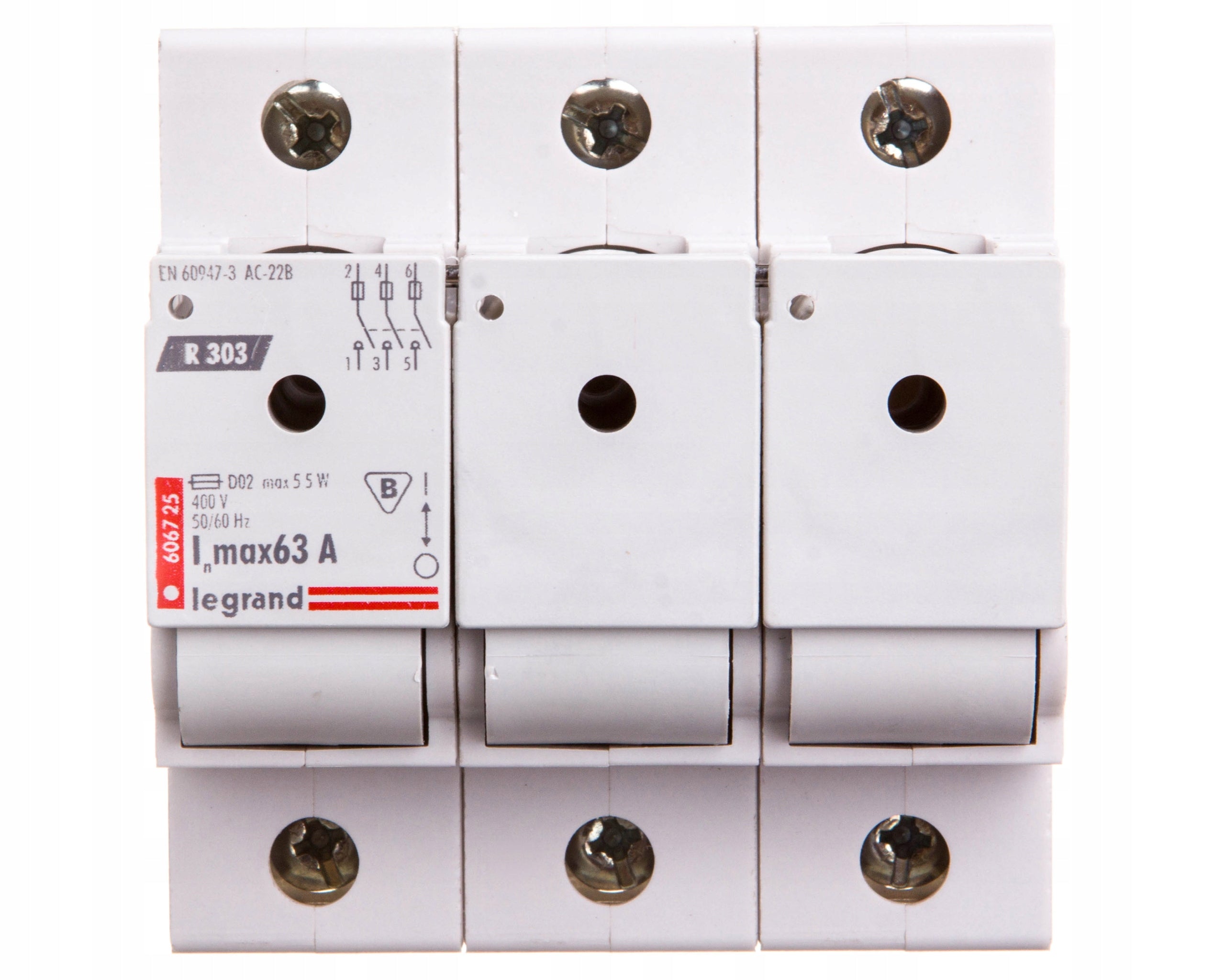 Sicherungsschalter LE-606725 Dreiphasig 63 A D02 
