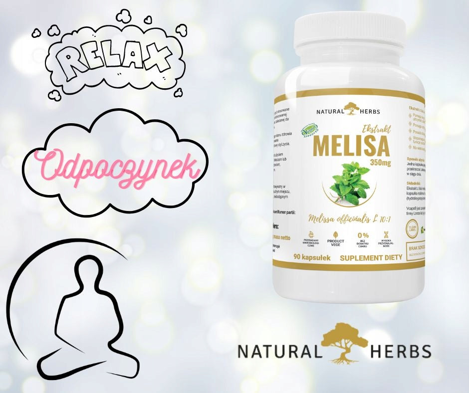 LEMON BALM 350mg HEALTH NERVES HEALTHY SLEEP STRESS 90caps Packaging status original