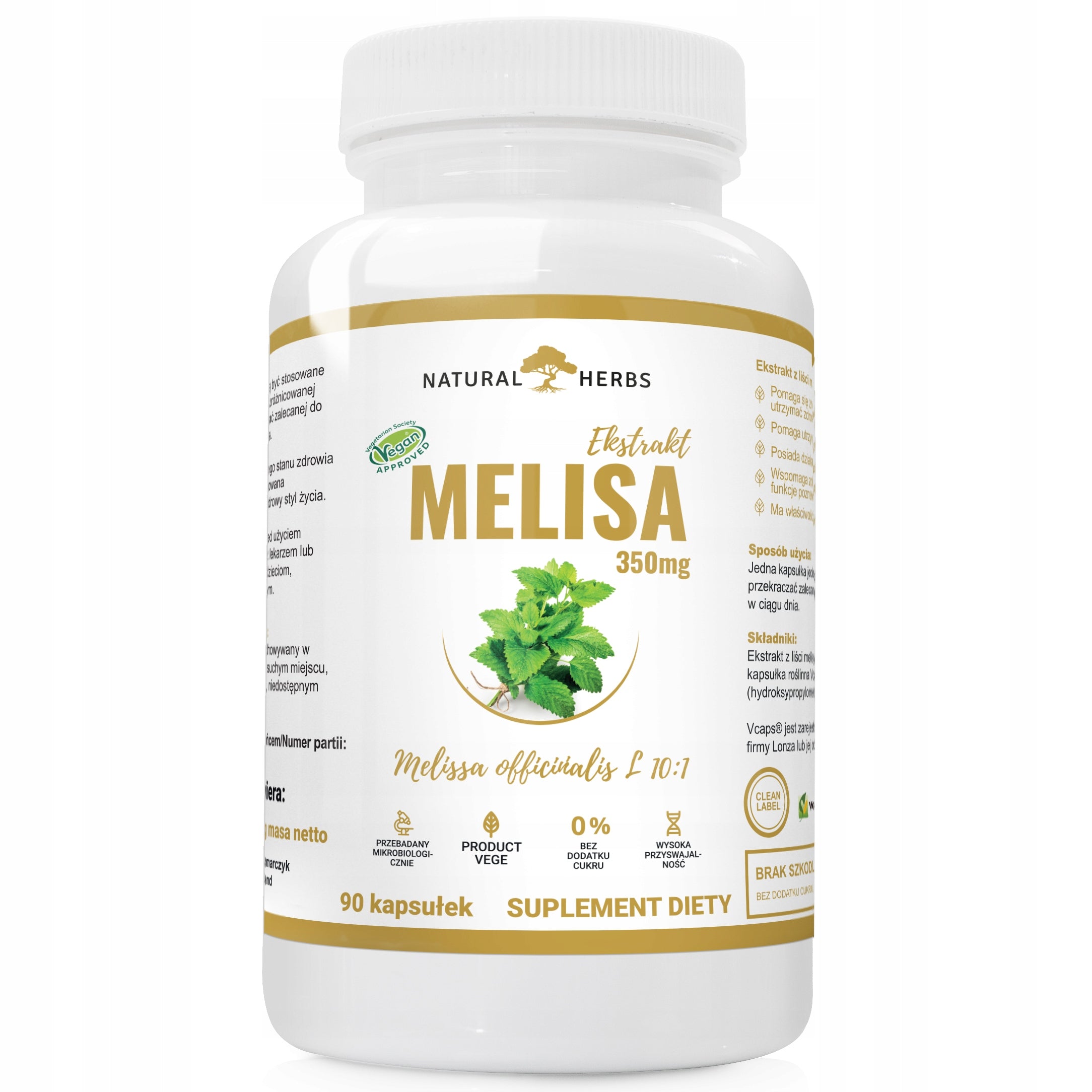 LEMON BALM 350mg HEALTH NERVES HEALTHY SLEEP STRESS 90caps