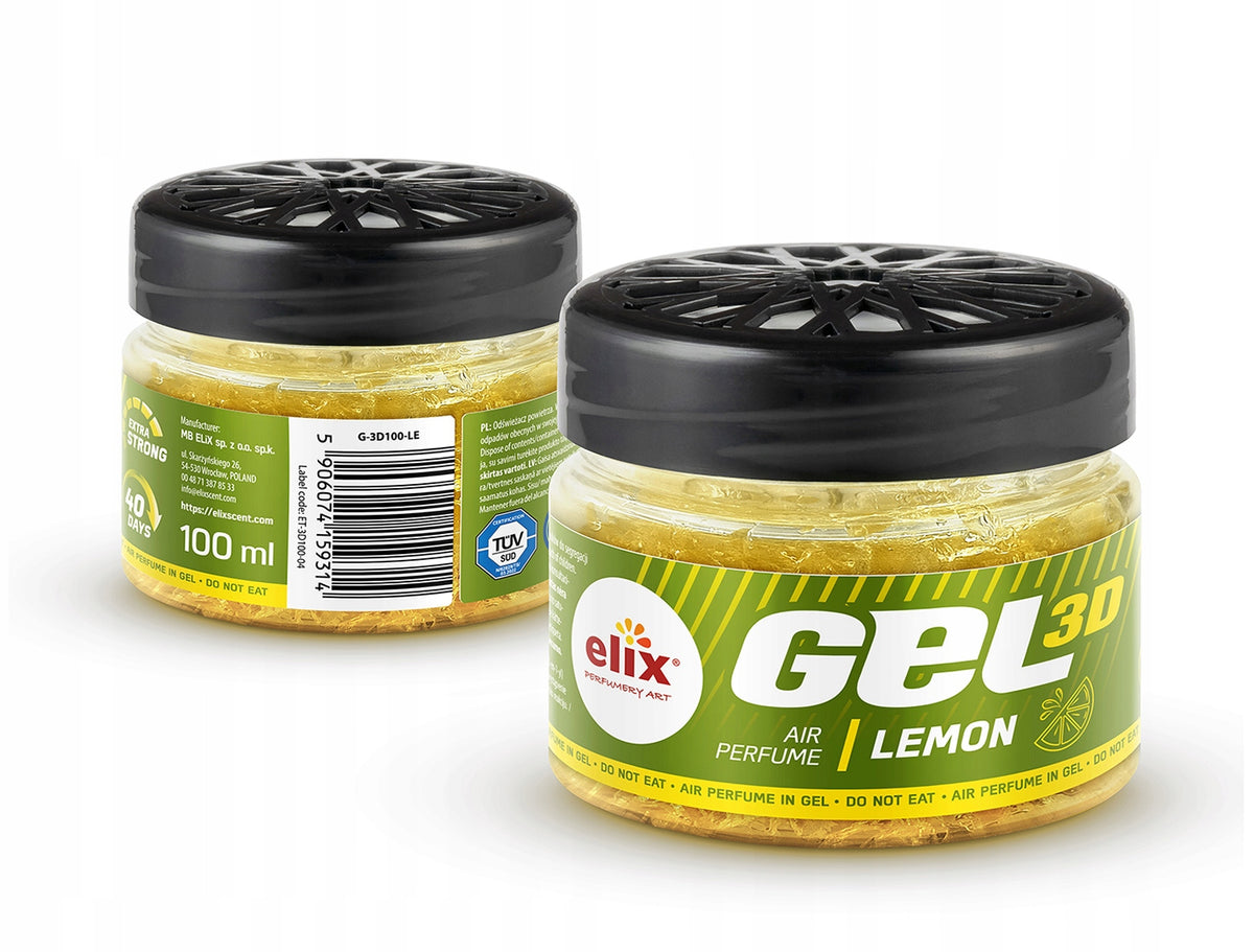 LEMON ELIX GEL3D strong air freshener for car 100ml Manufacturer Elix