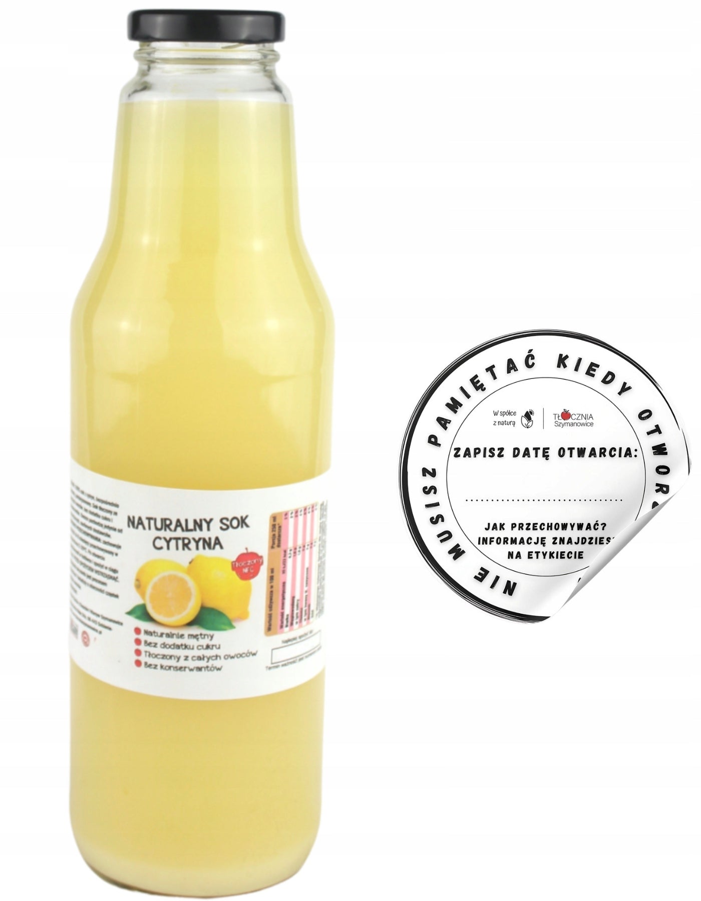 LEMON JUICE 100% Natural EMBOSSED NFC glass bottle 700ML EAN (GTIN) 5903900082693
