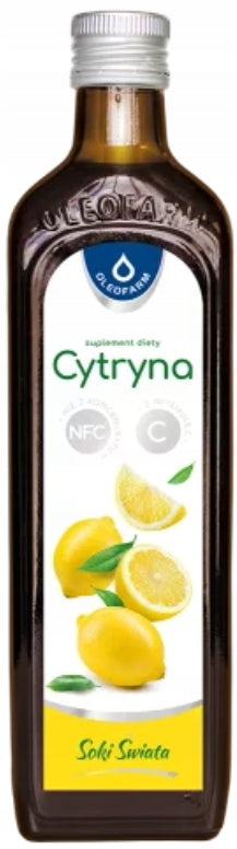 LEMON lemon juice with vitamin C World juice Oleofarm 490 ml