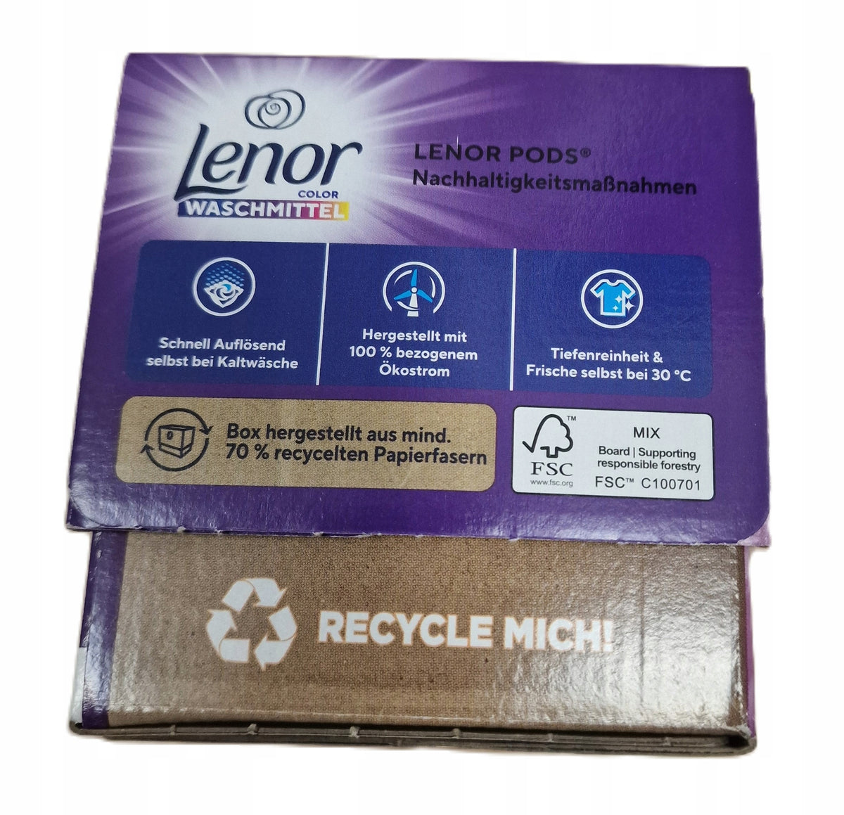 LENOR COLOR AMETHYST BLUTENTRAUM WASHING CAPSULES 30 WASHES Brand Lenor