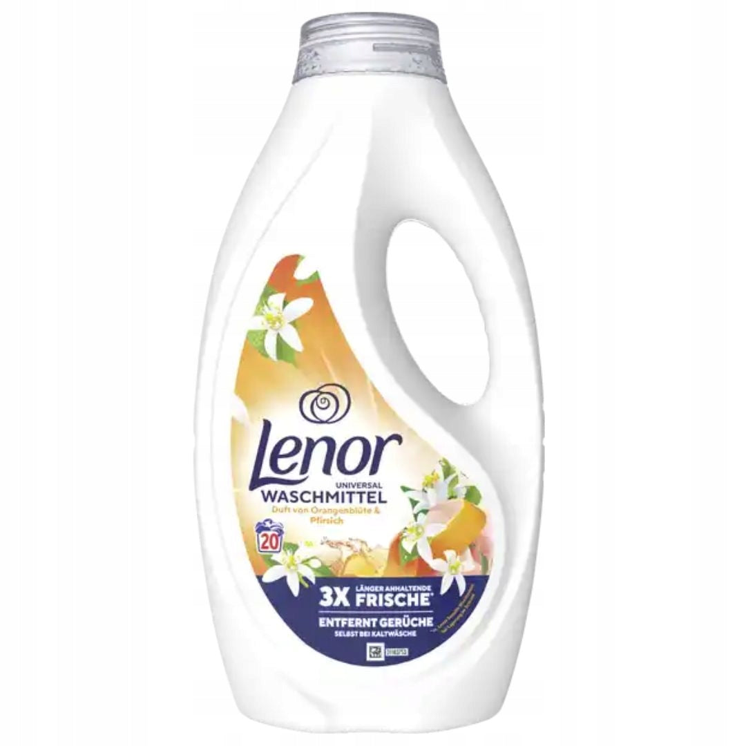 LENOR LIQUID WASHING GEL WHITE AND LIGHT UNIVERSAL PEACH ORANGE Packaging status original