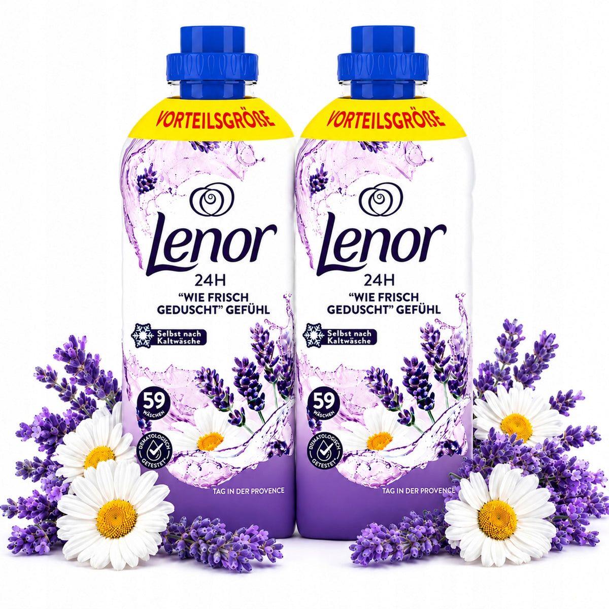 LENOR Oil Rinsing Liquid Tag In Der PROVENCE 2 x 1,239L 59 Washes