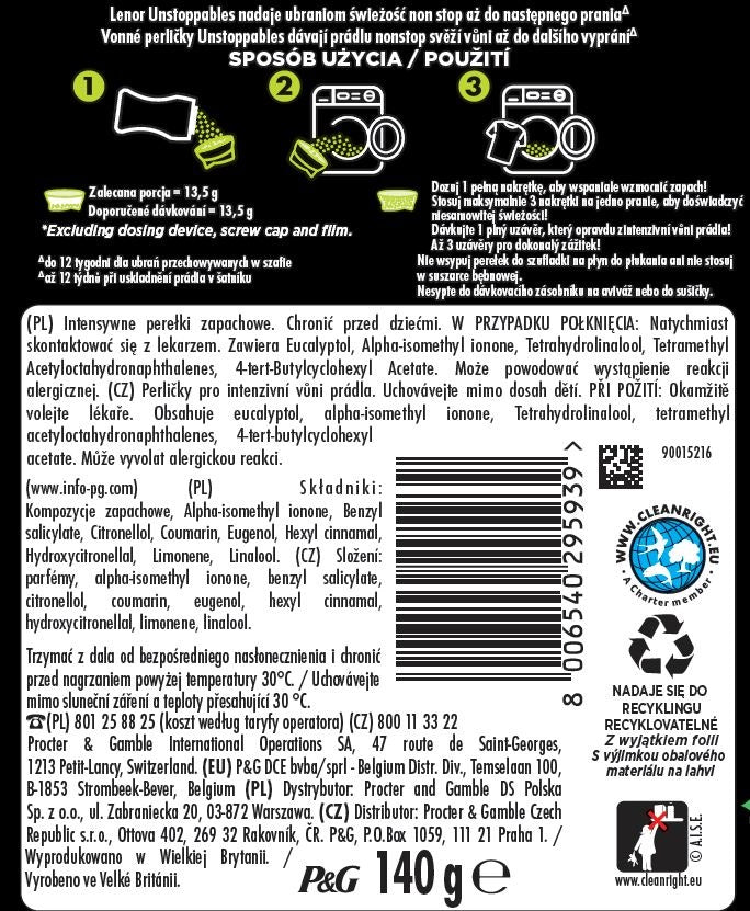 LENOR SCENT OF ARIEL 3x140g Manufacturer code 249647