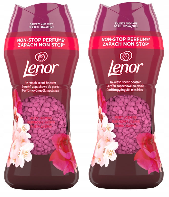 LENOR UNIVERSAL FRAGRANCE PEARLS FOR WASHING BEADS RUBY JASMIN ROSE 2x195g