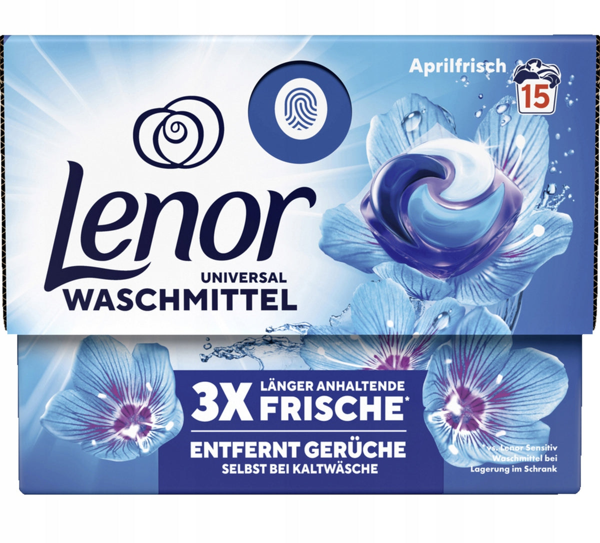 LENOR Universal Aprilfrisch PERFUMED WASHING CAPSULES 15 WASHES DE