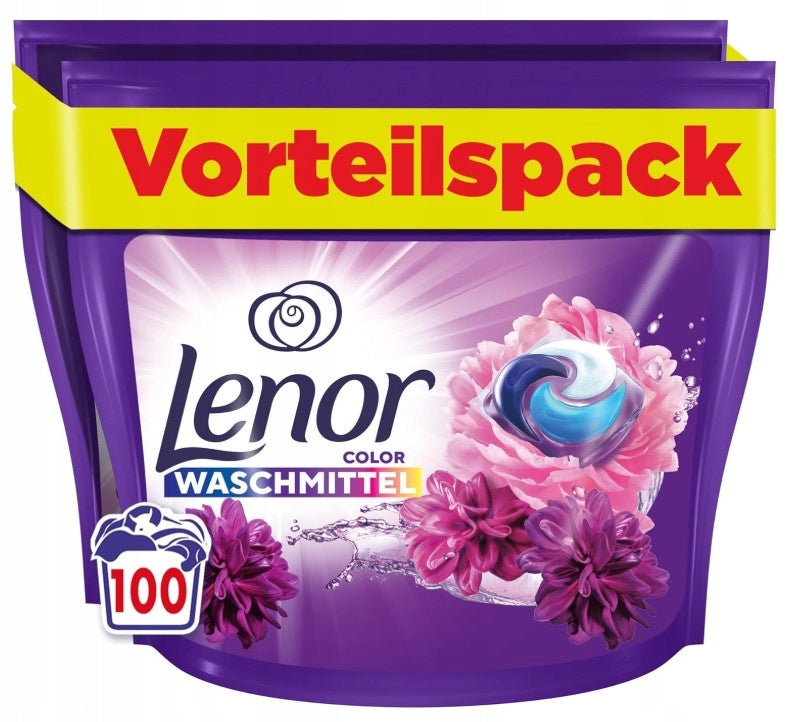 LENOR WASCHMITTEL COLOR AMETHYST WASHING CAPSULES 100 PIECES FROM GERMANY