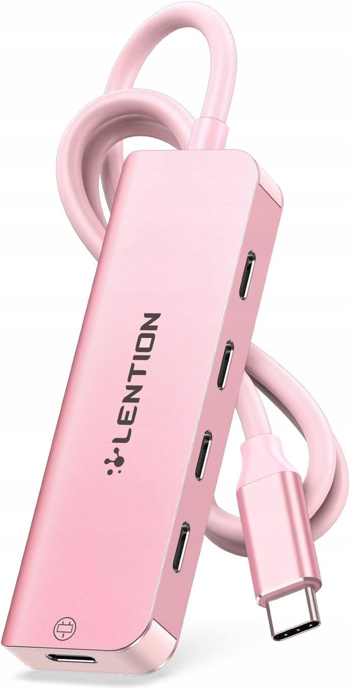 LENTION Hub USB C, 2FT Long USB C Hub Cable Multiport Adapter