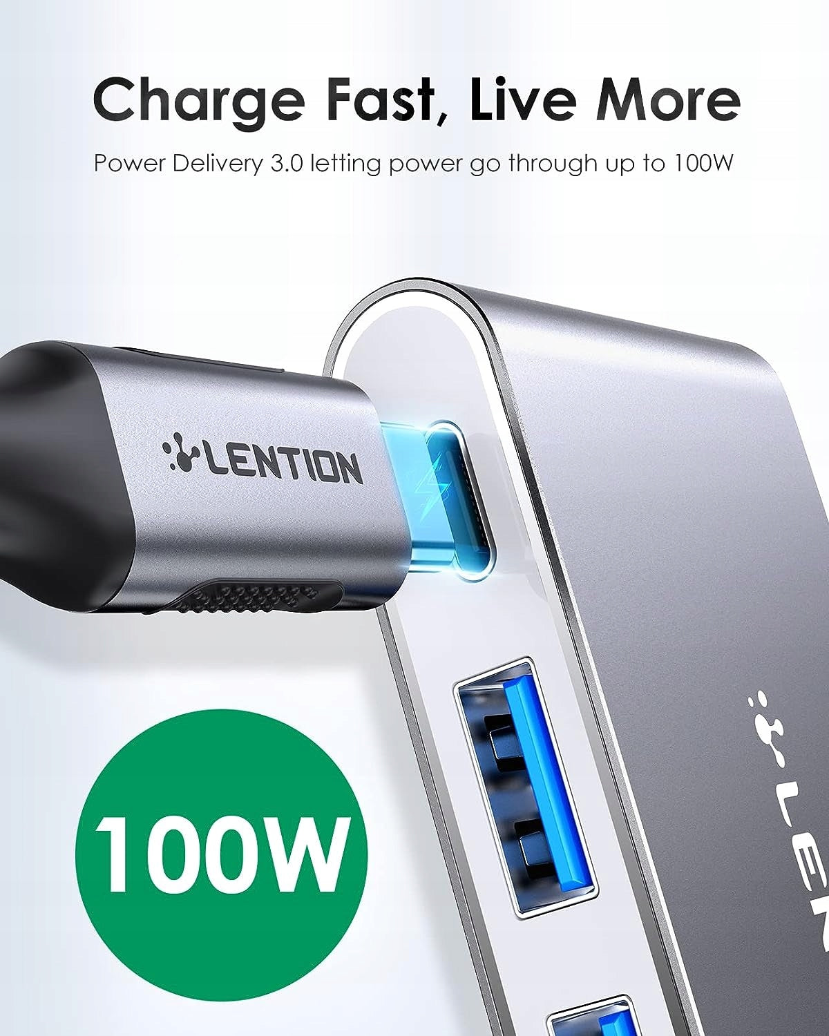LENTION Hub USB-C 4 in 1 MacBook Manufacturer code 0001