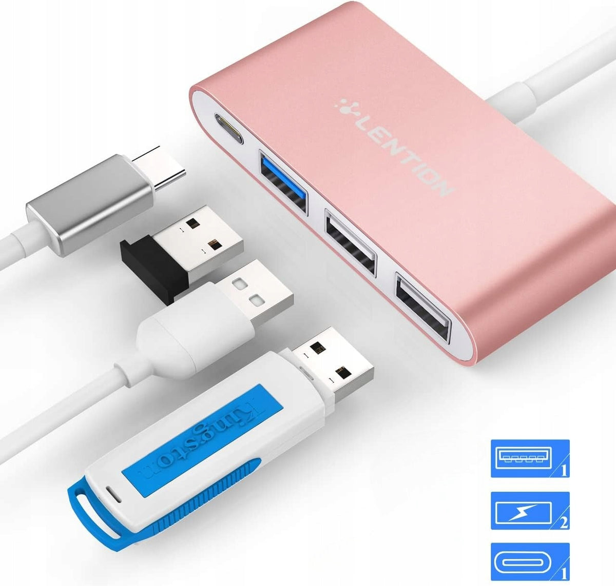 LENTION Hub USB-C 4in1 PD 100W USB 3.0 Adapter Macbook Manufacturer code C13NA1