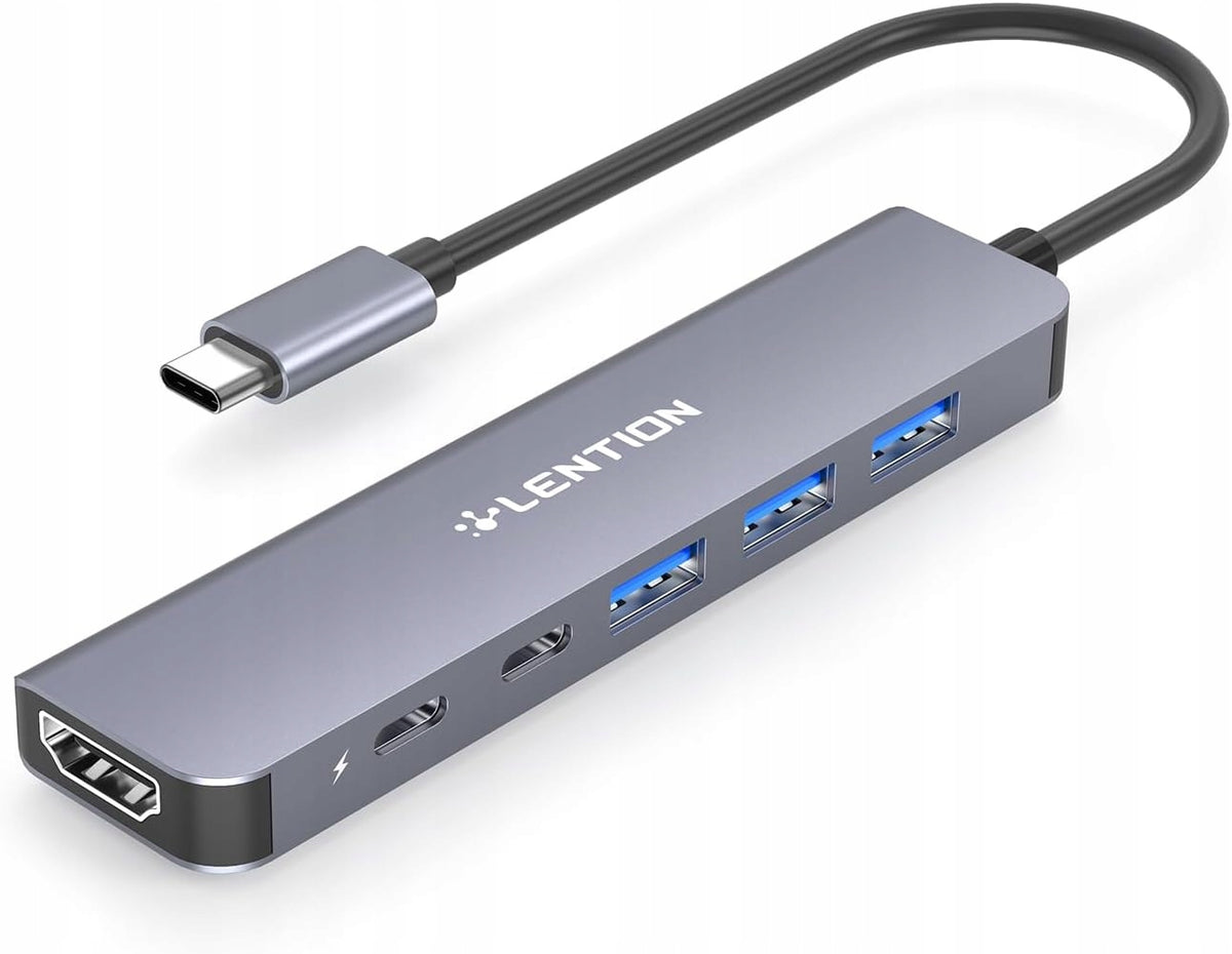 LENTION Hub USB-C 6in1 HDMI 4K PD 100W USB 3.0 Adapter
