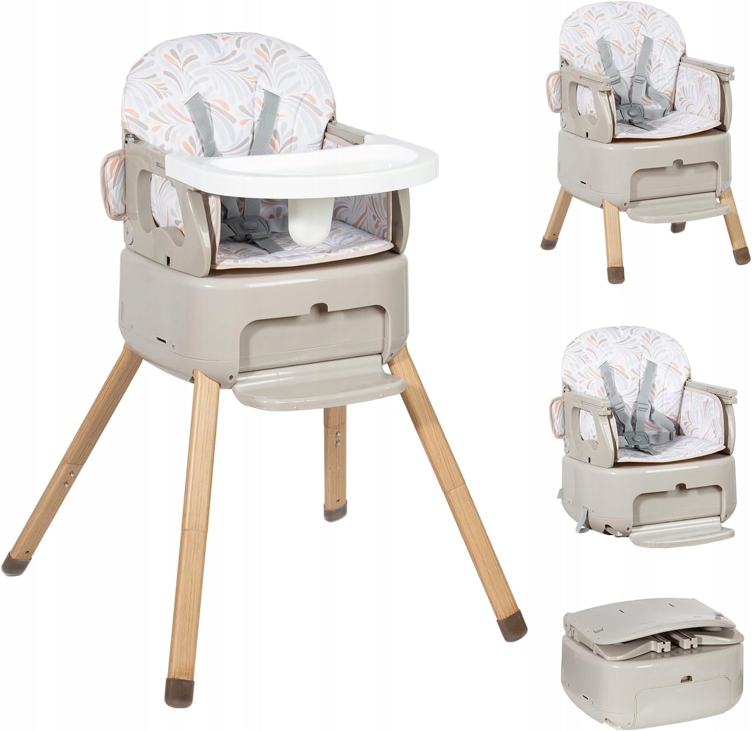 LEOGREEN 4-IN-1 ADJUSTABLE HIGH CHAIR FROM 6 MONTHS TO 3 YEARS