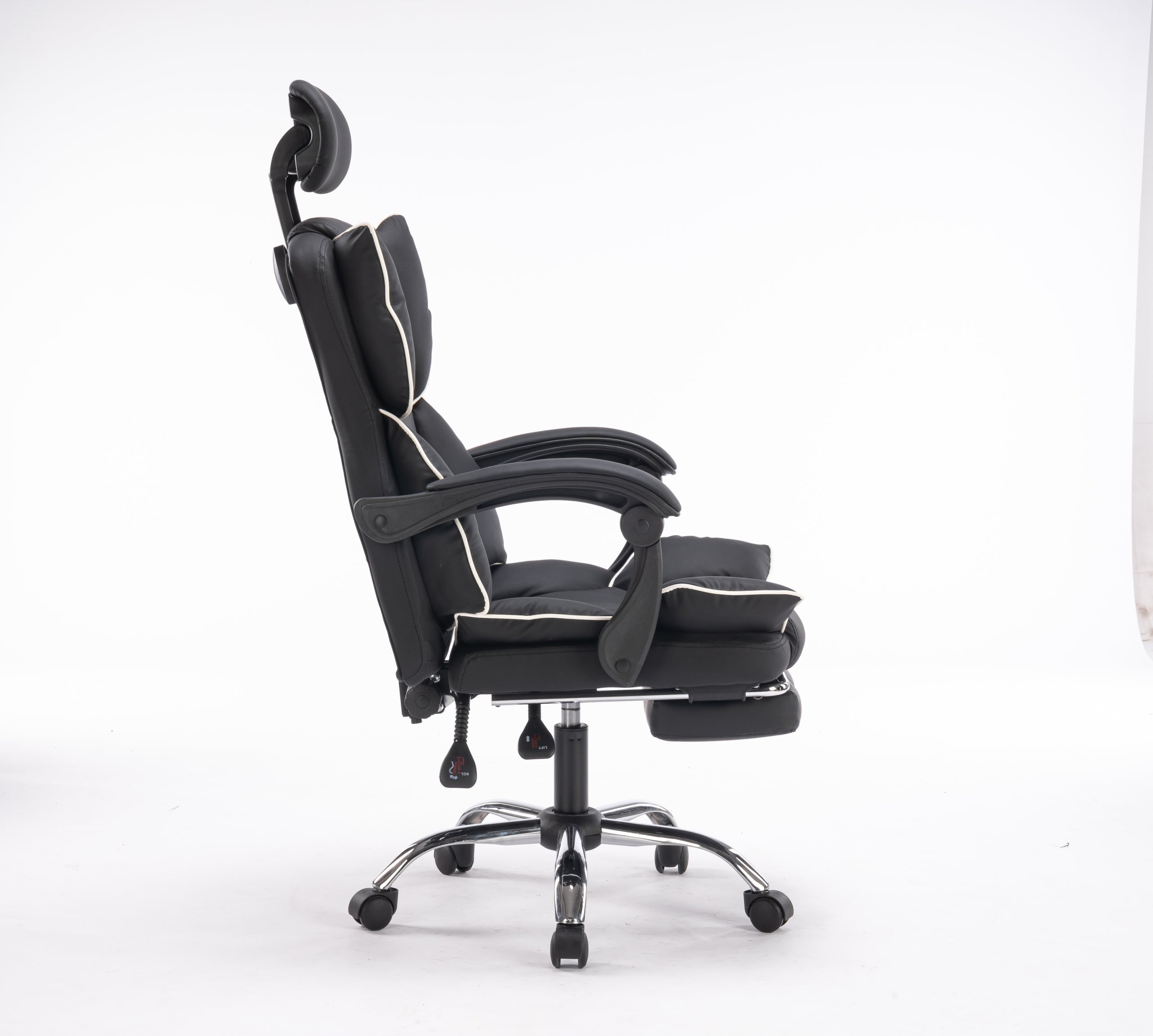 LEON swivel office chair comfortable ergonomic chair footrest black Manufacturer code Krzesło Leon