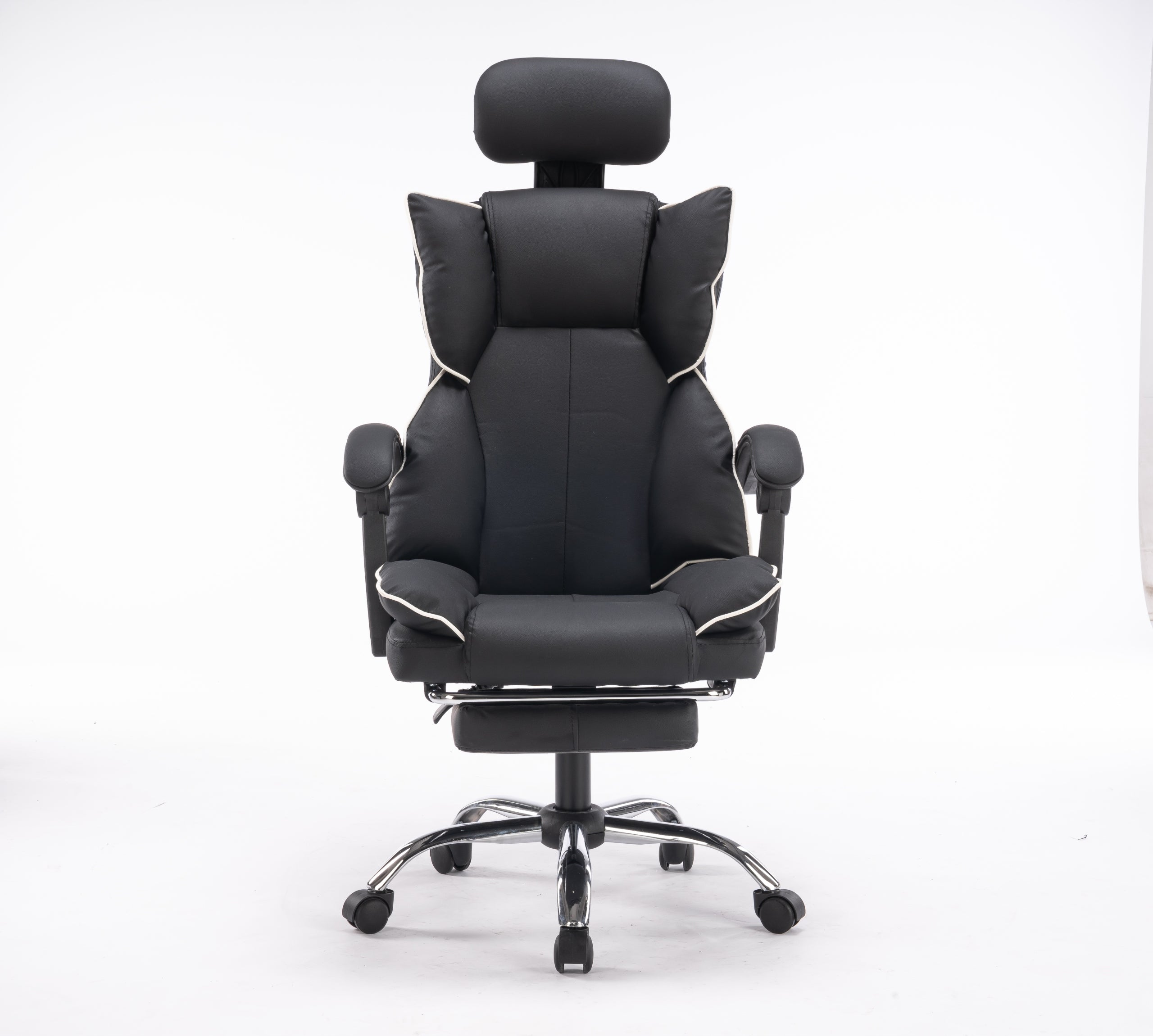 LEON swivel office chair comfortable ergonomic chair footrest black Packaging status original